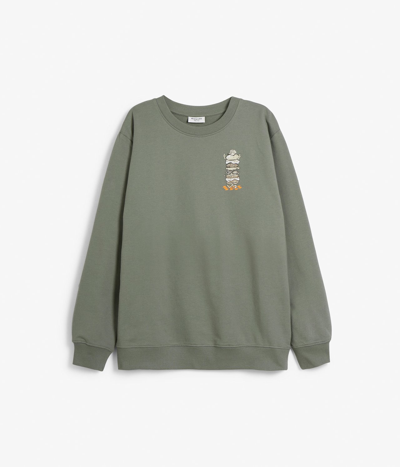 Sweatshirt med tryck på ryggen Grön - null - 7