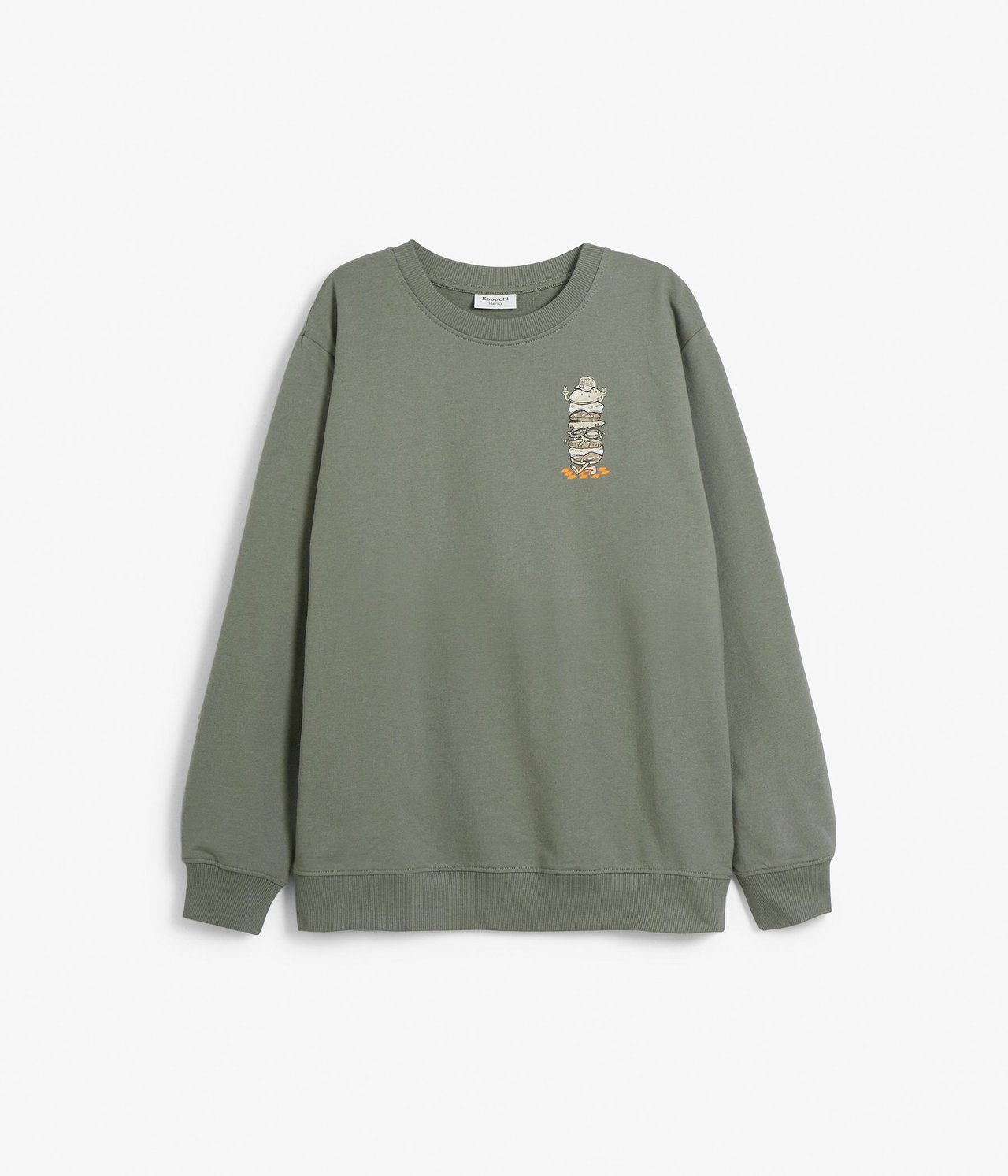 Sweatshirt med trykk på ryggen Grønn - null - 2