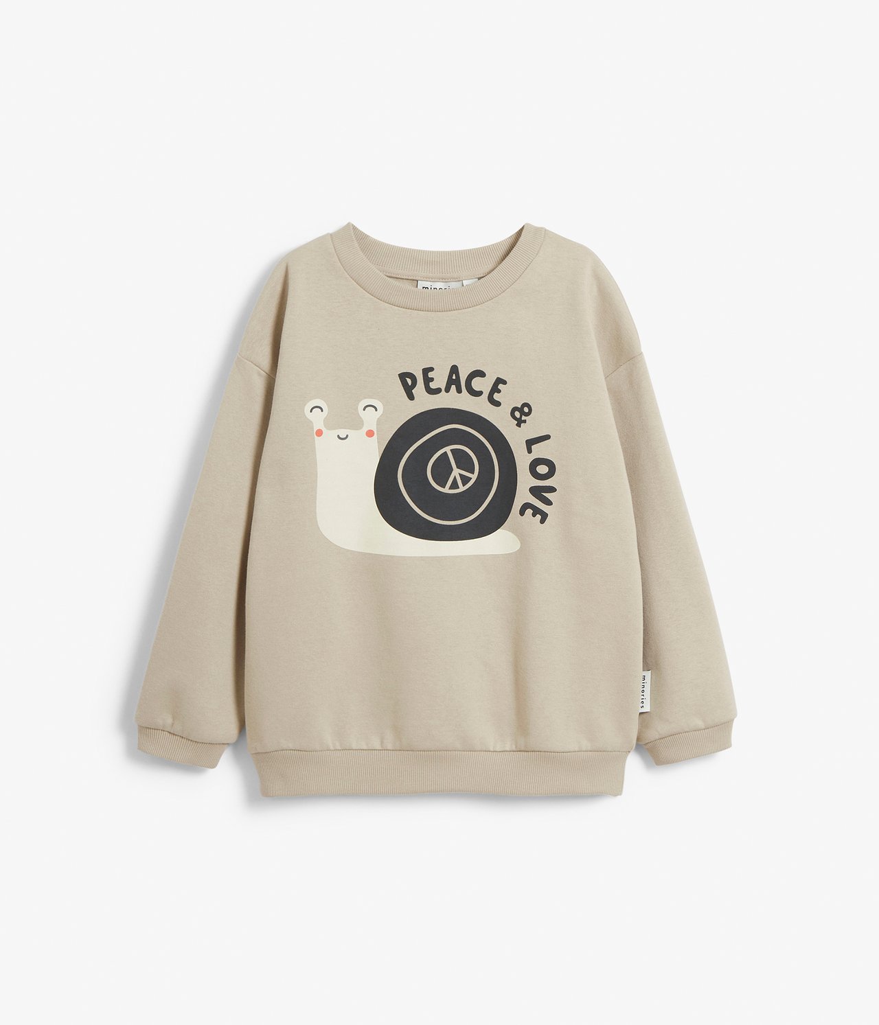 Sweatshirt med tryck - Vaaleanbeige - 3