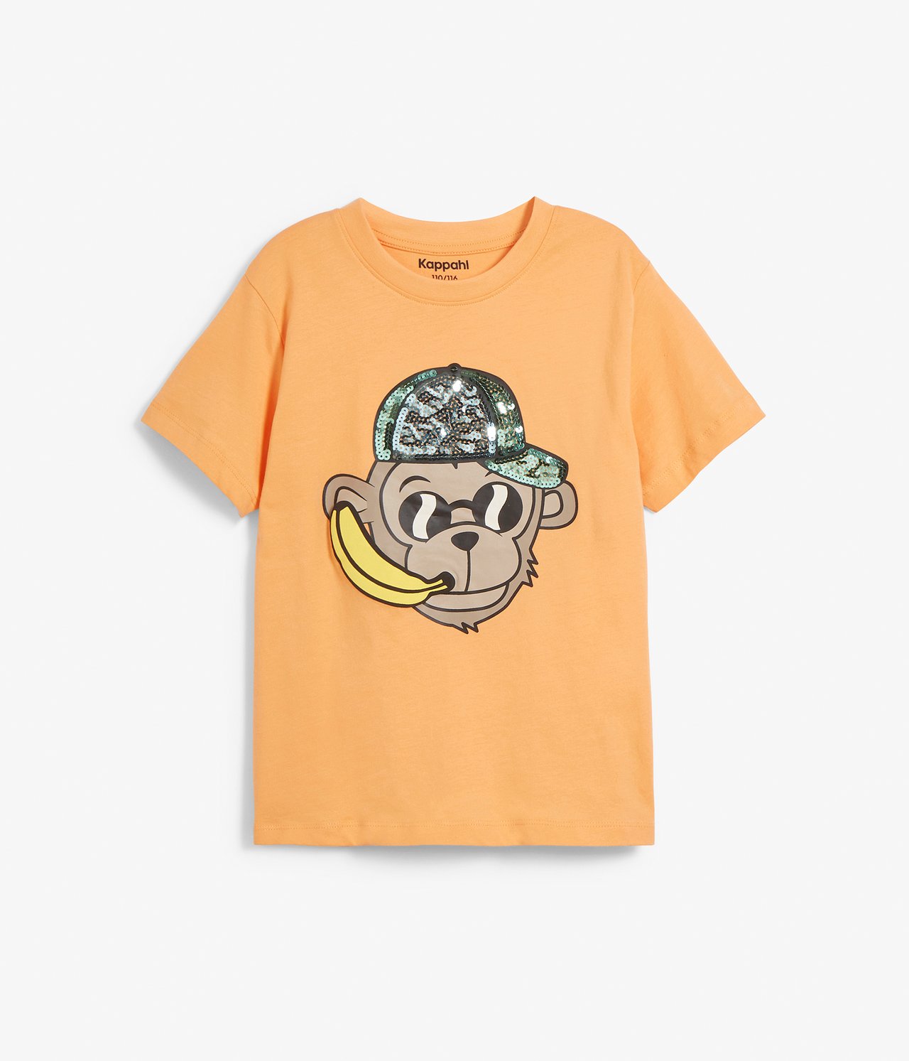 T-shirt med paljetter - Orange - 2