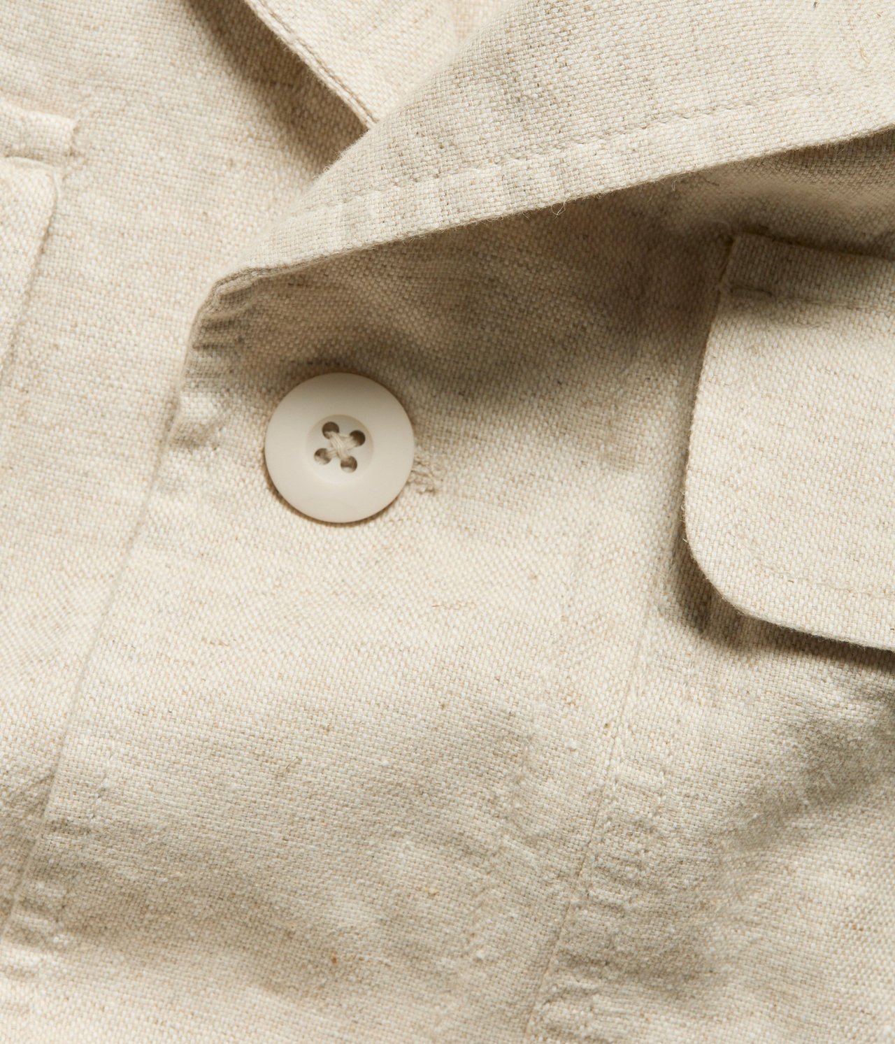 Skjortejakke i linblanding Beige - null - 4