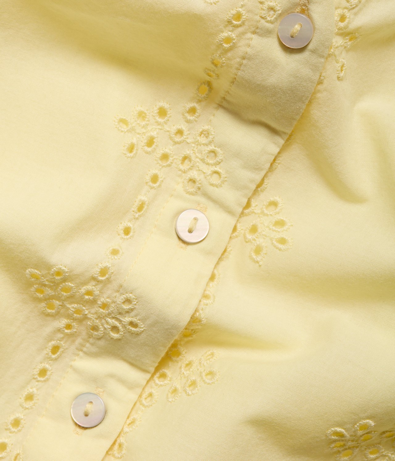 Bluse med brodering - Lys beige - 5