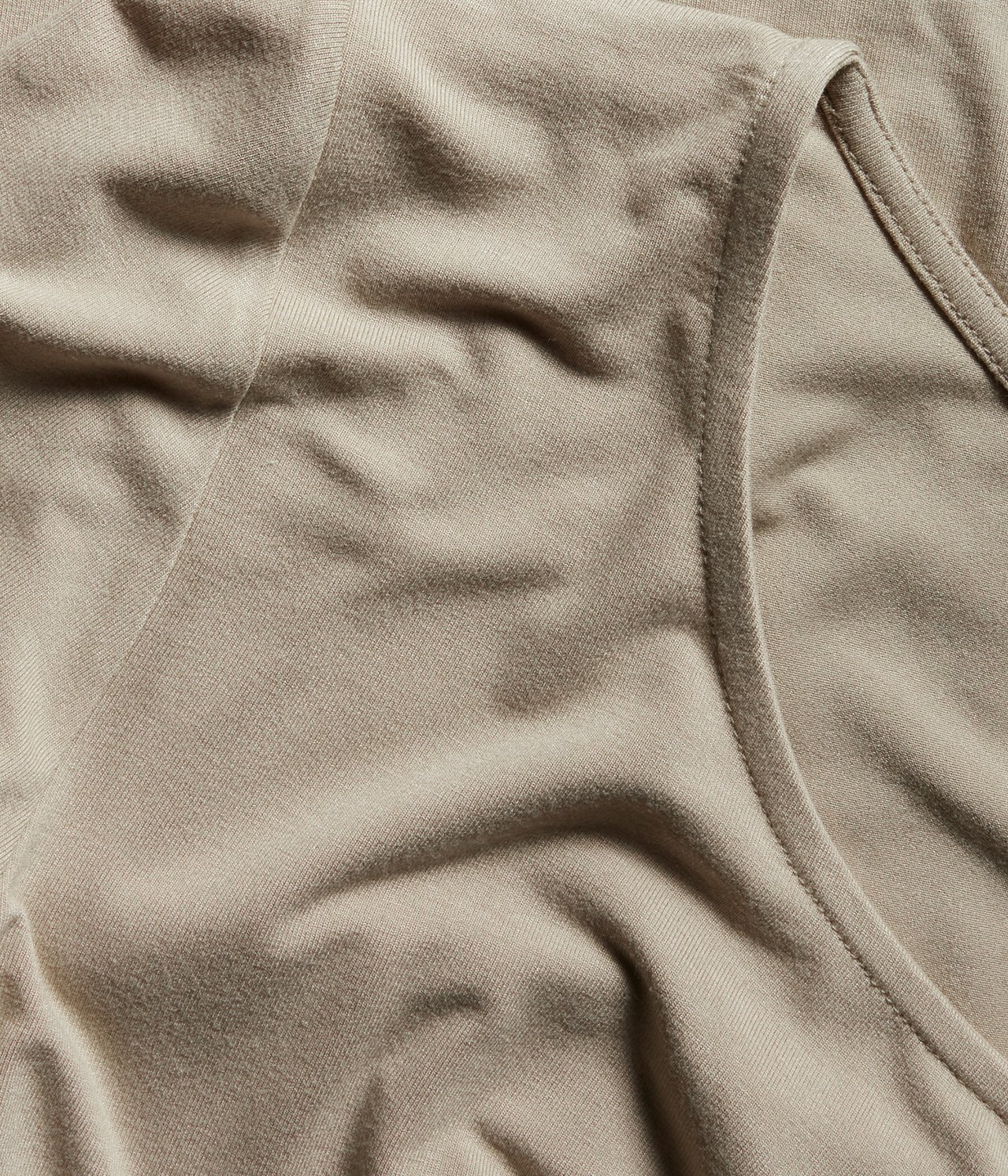 Koszulka basic z krótkim rękawem - Beżowy - 4