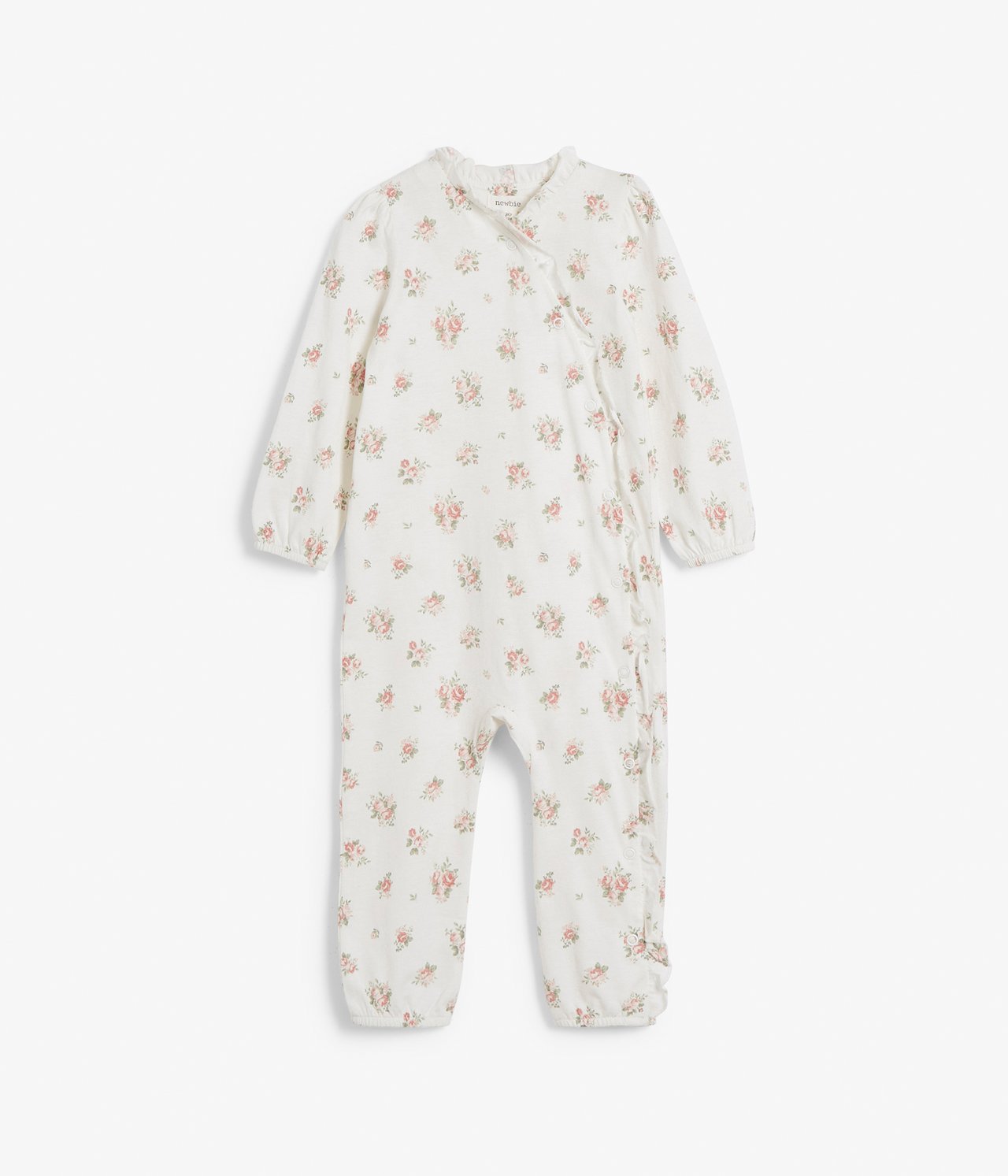 Kukkakuvioinen vauvojen pyjama - Luonnonvalkoinen - 2