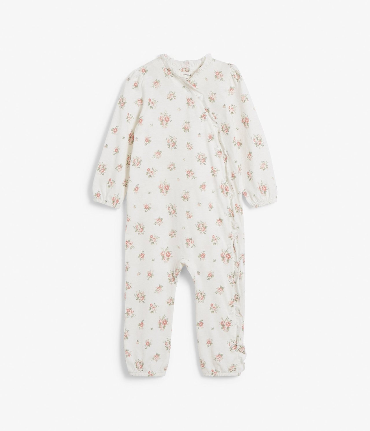 Kukkakuvioinen vauvojen pyjama Luonnonvalkoinen - null - 0
