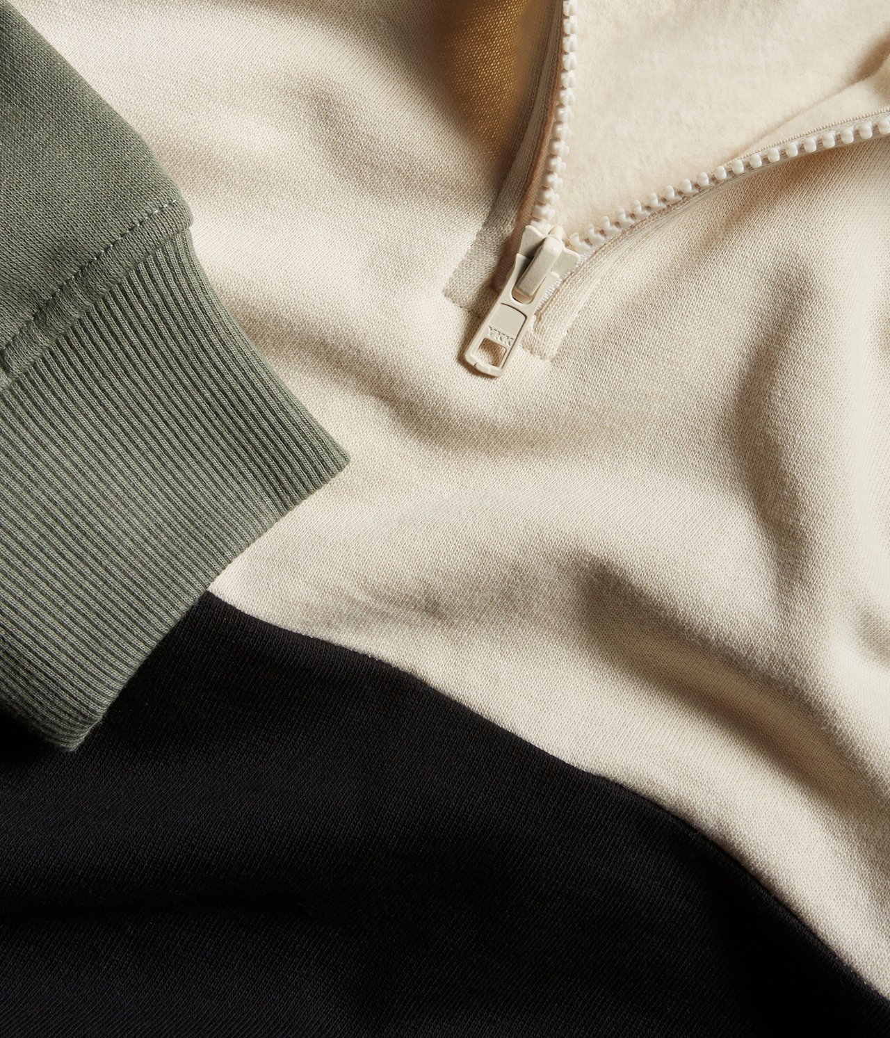 Sweatshirt med krage - Lys beige - 4
