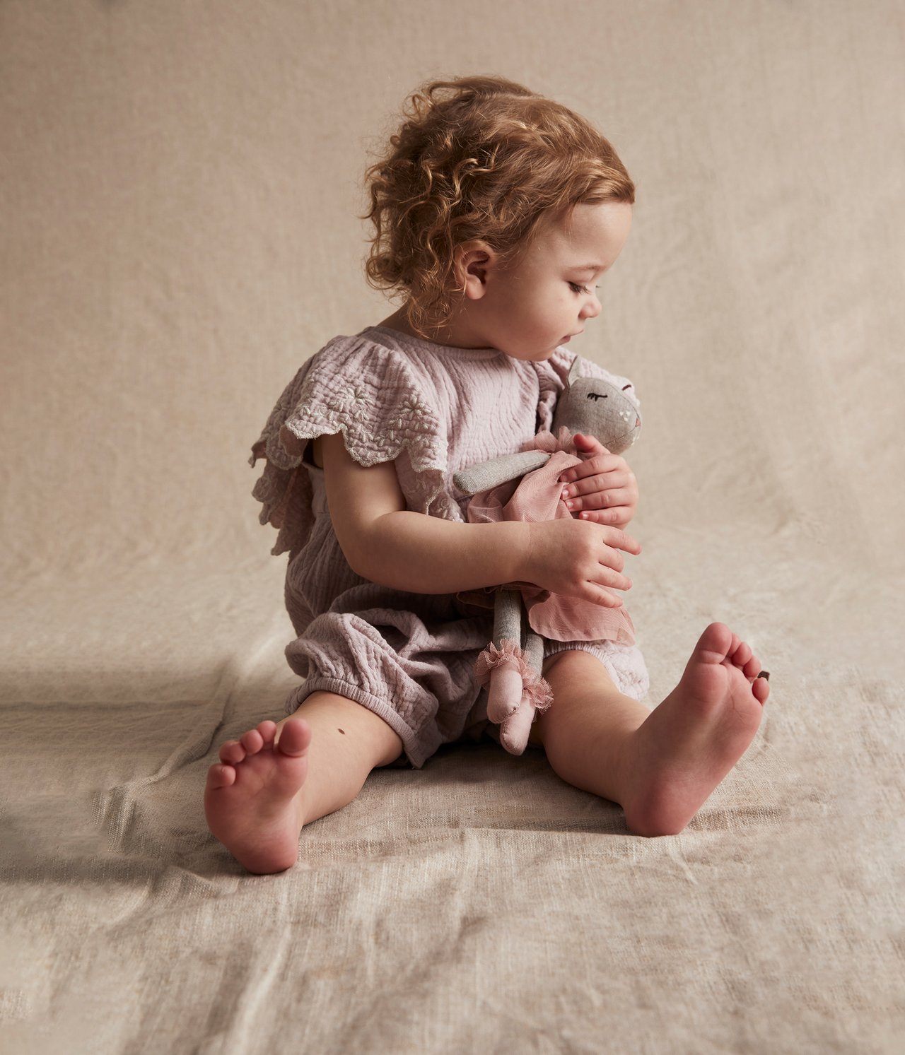Jumpsuit med volanger baby - Rosa - 3