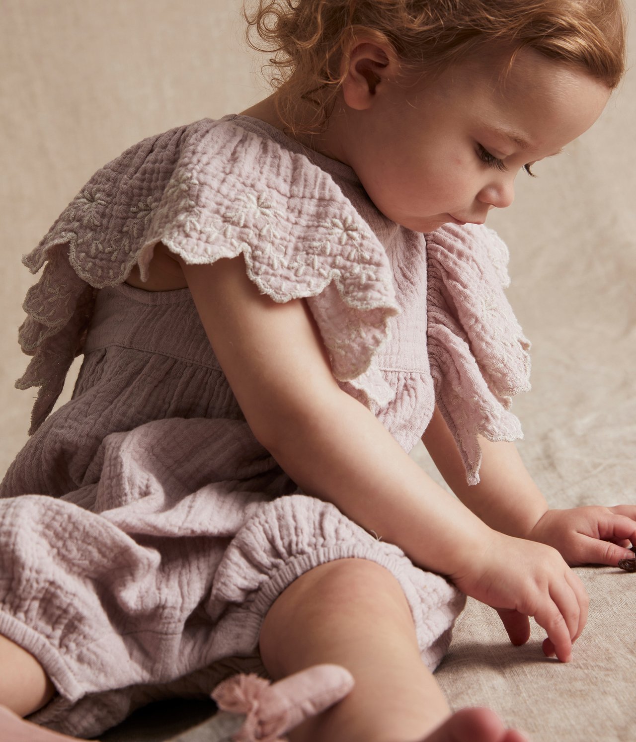 Jumpsuit med volanger baby - Rosa - 4