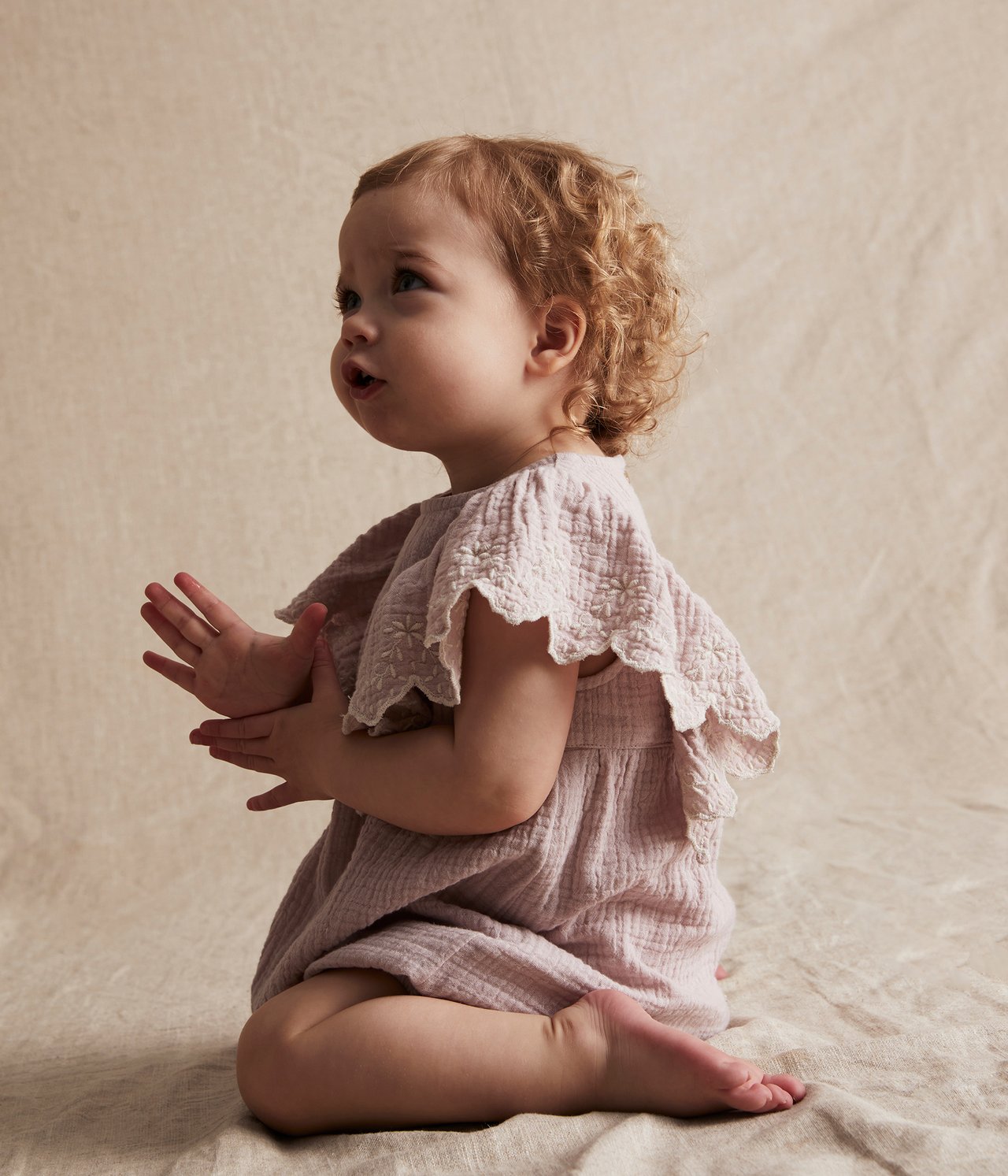 Jumpsuit med volanger baby - Rosa - 5