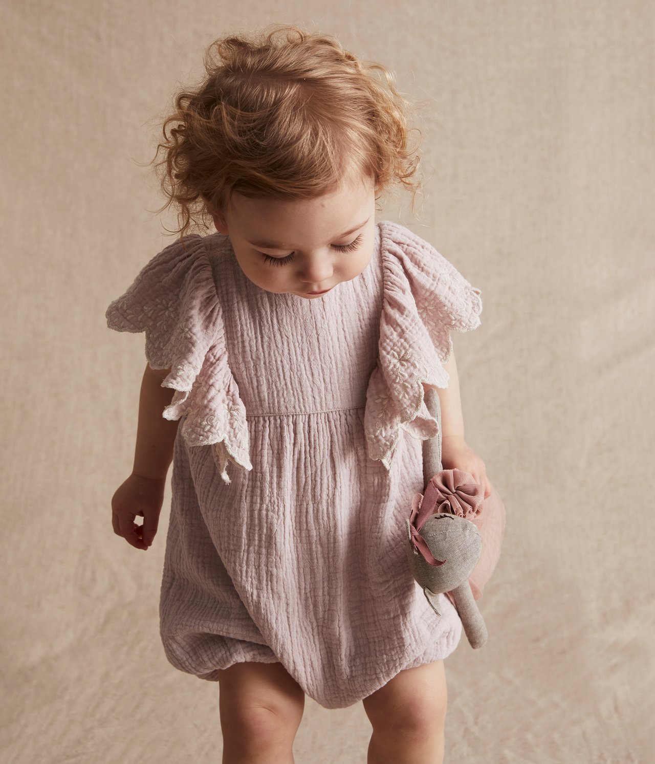 Jumpsuit med volanger baby - Rosa - 6