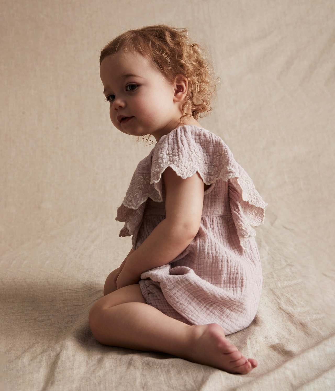 Jumpsuit med volanger baby - Rosa - 1