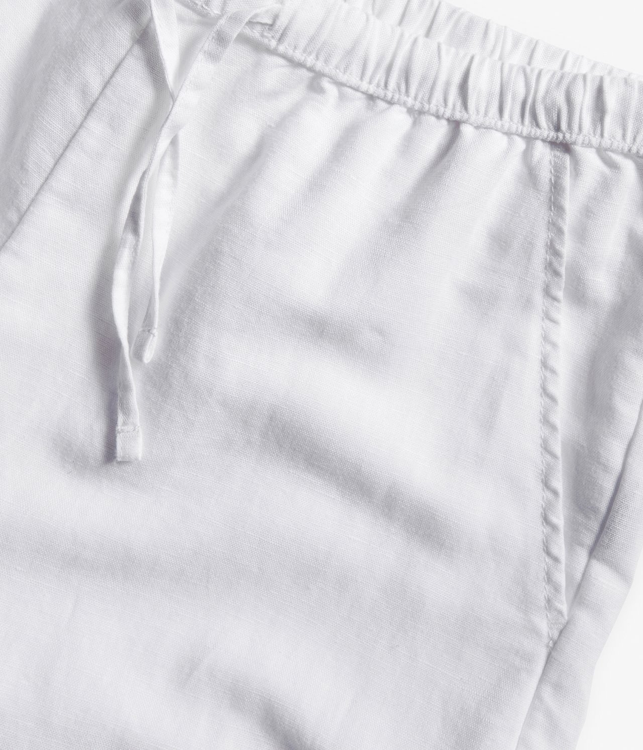 Spodnie z mieszanki lnu - Biały - 8