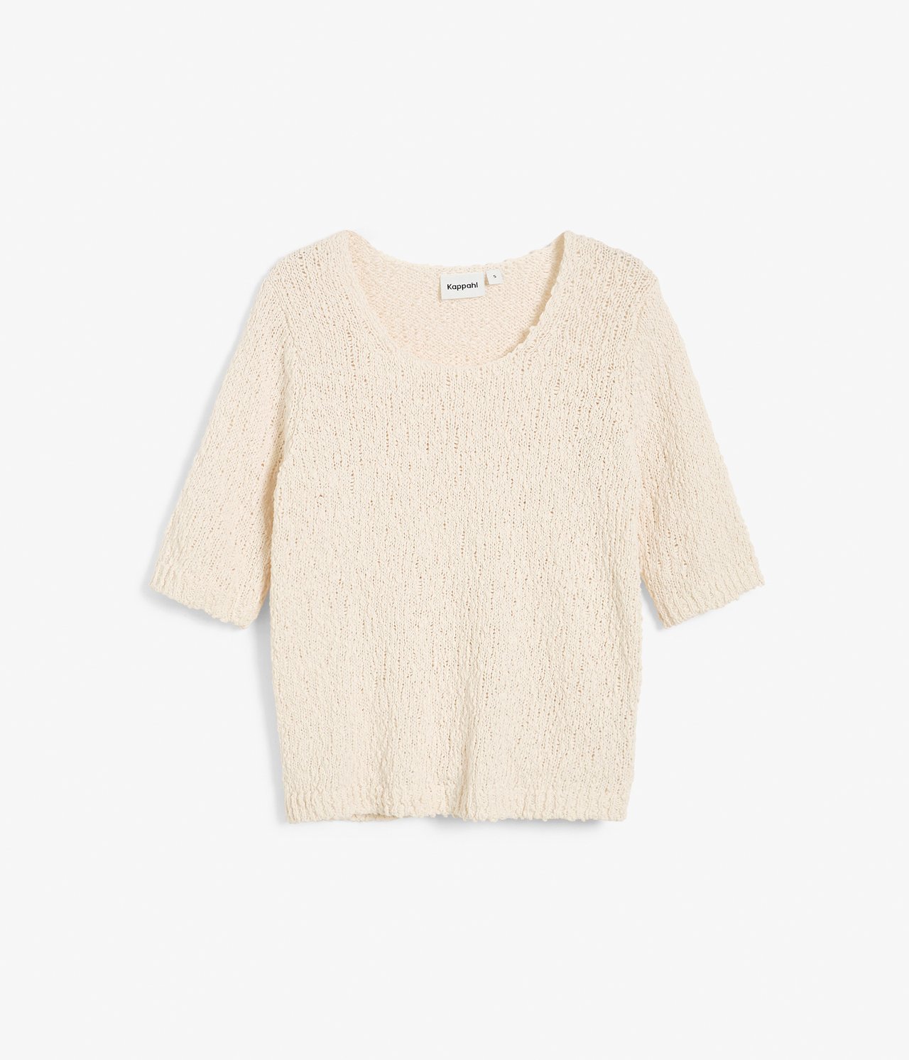 Sweter z przędzy bouclé - Offwhite - 6
