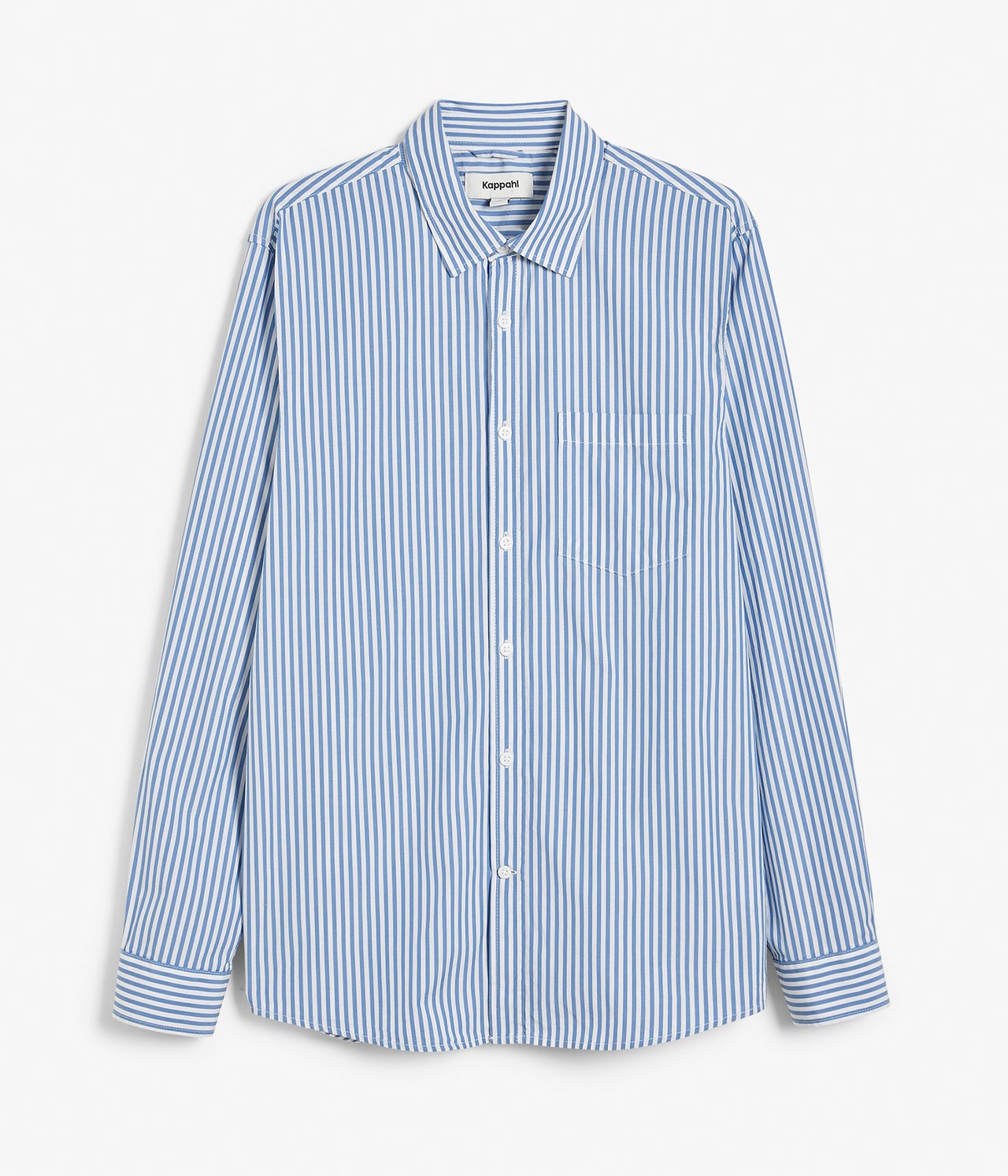 Randig skjorta Ljusblå - null - 5