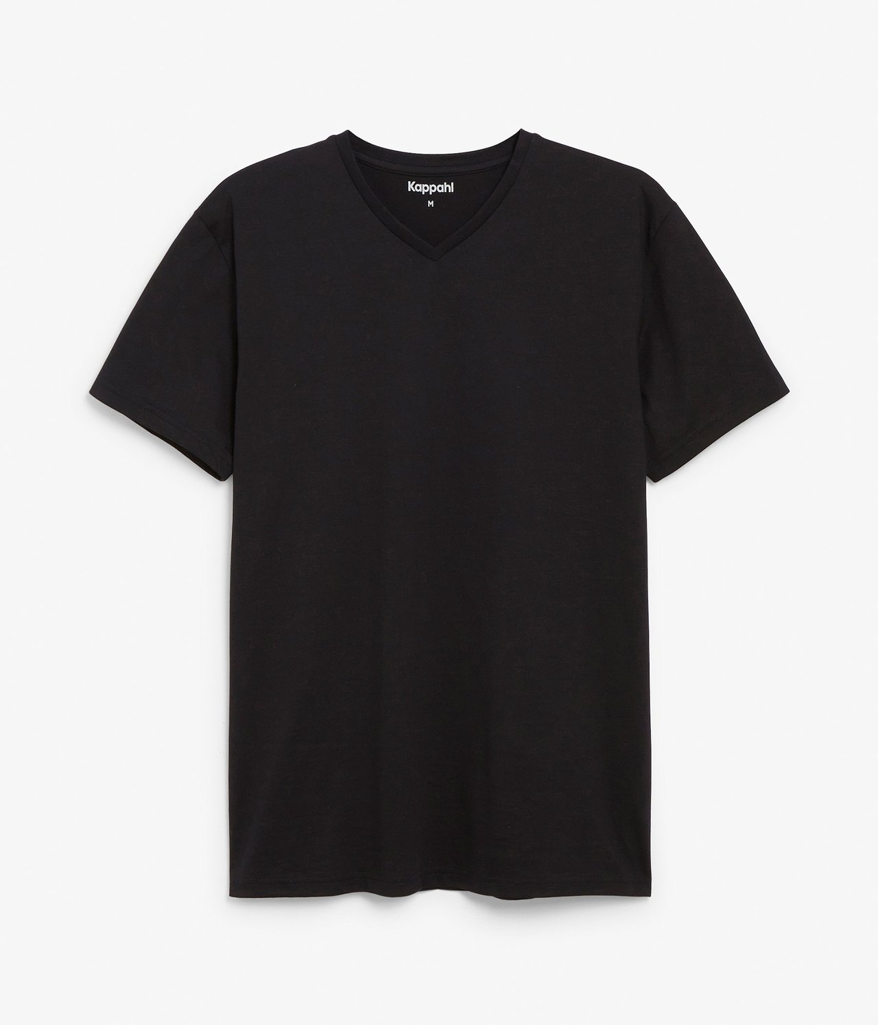 V-kauluksellinen T-paita Musta - null - 1
