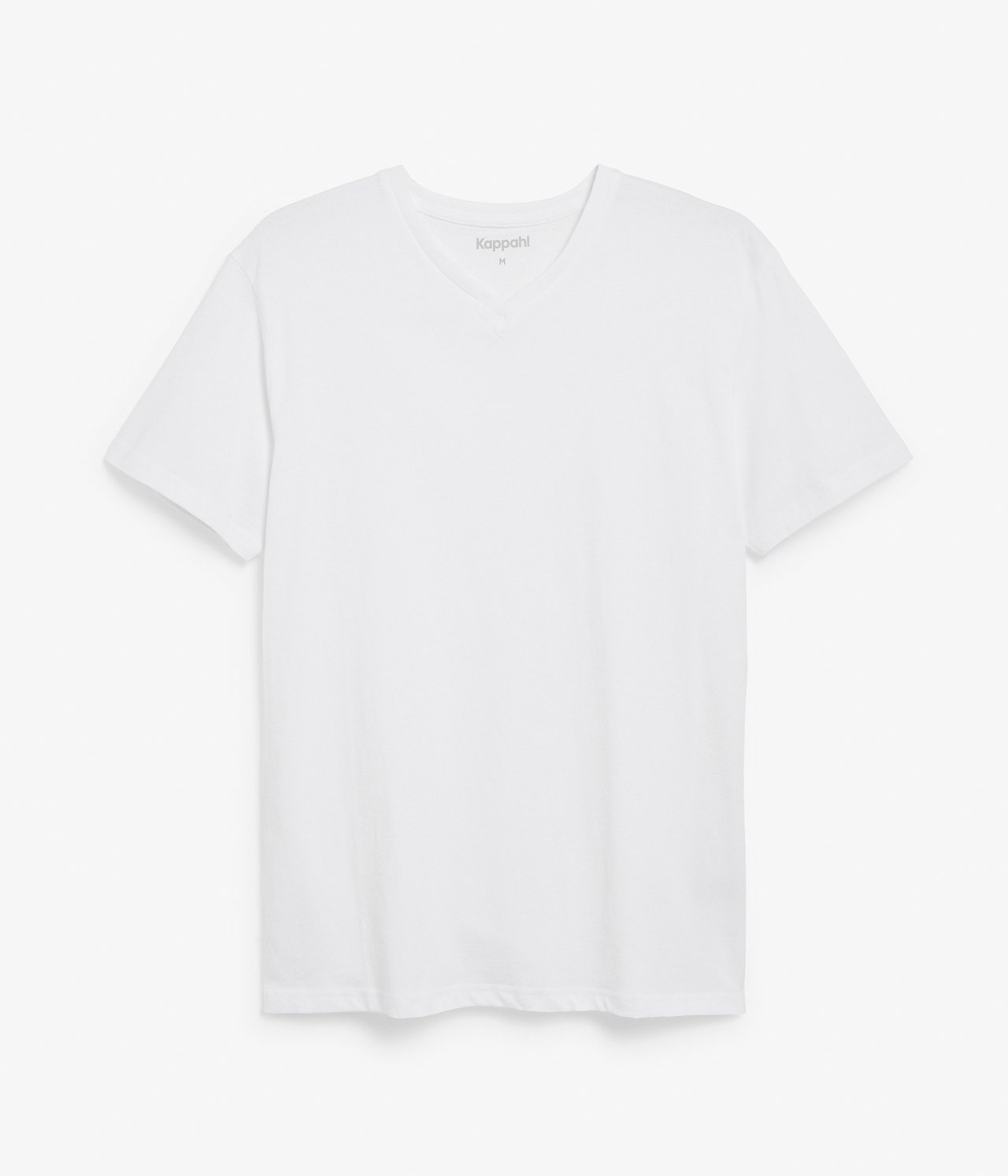 T-shirt w serek - Biały - 5