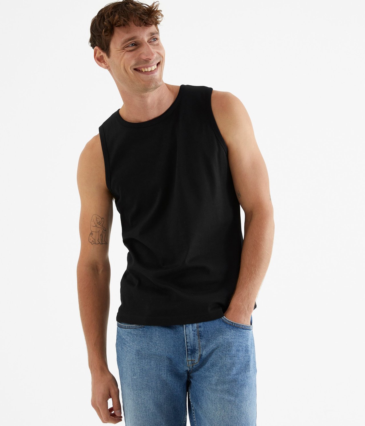 Koszulka na ramiączkach - Czarne - 192cm / Storlek: M - 1