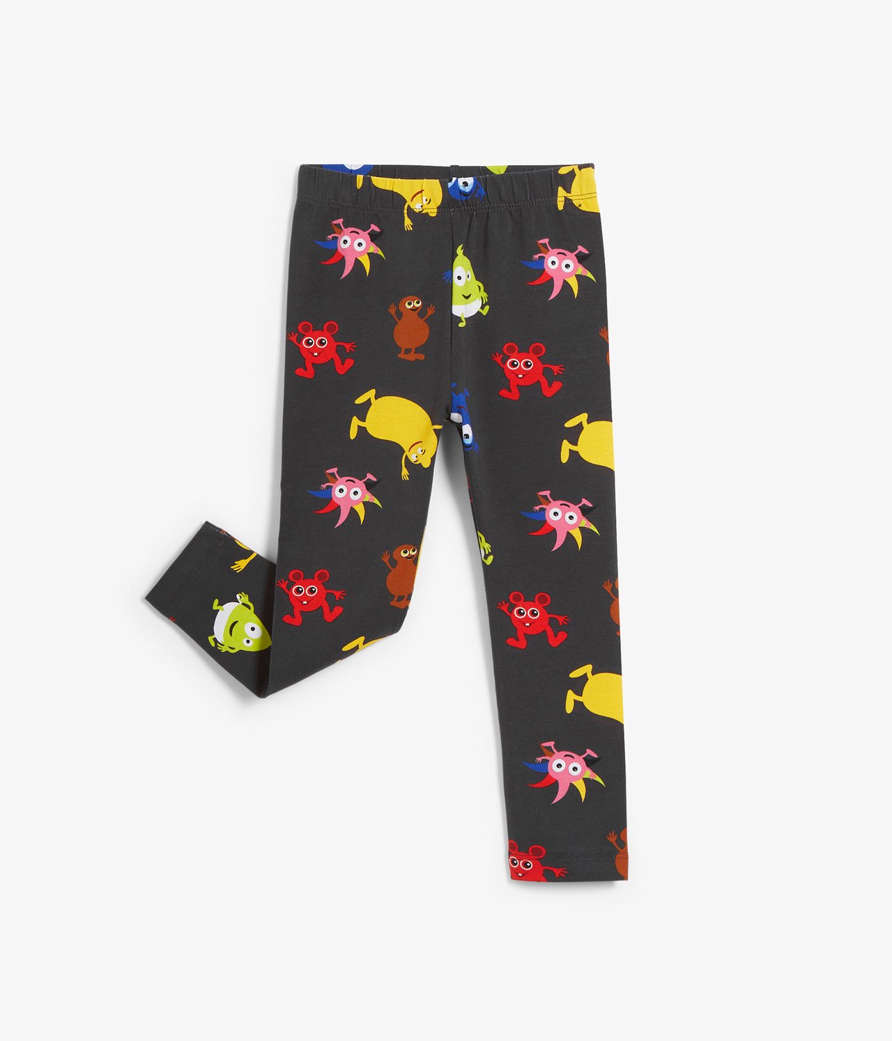 Leggings med tryck - Musta - 6