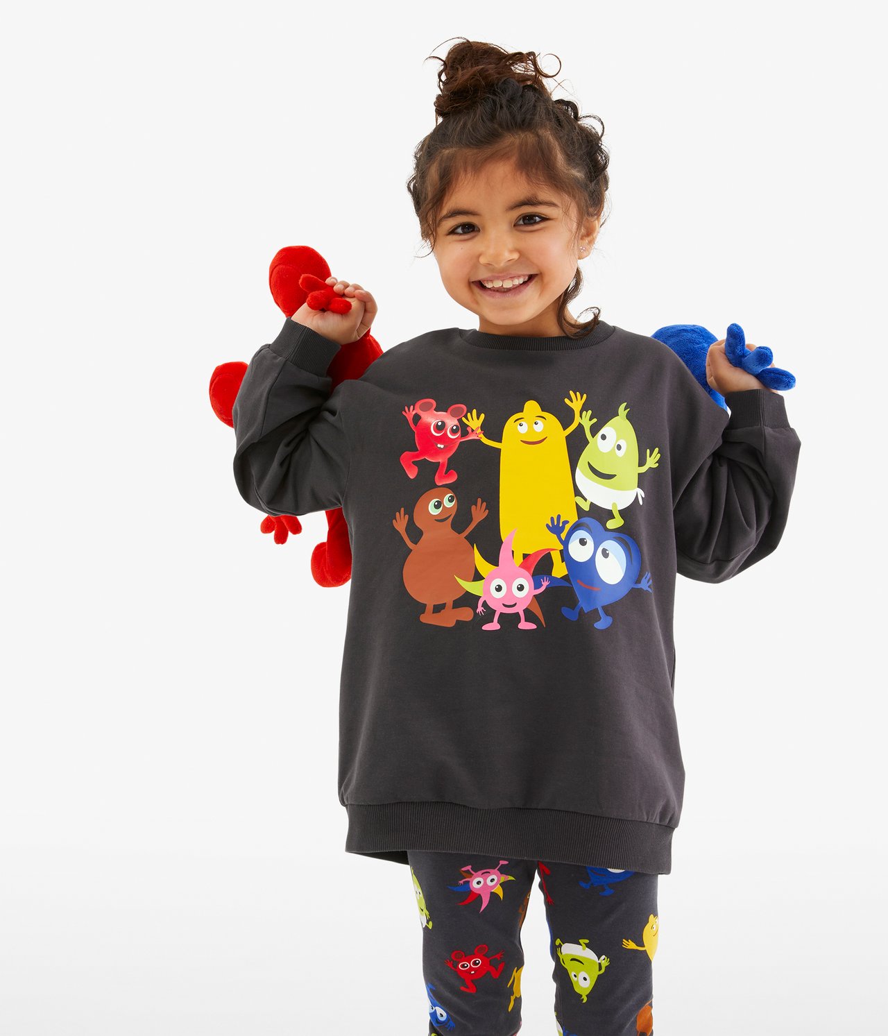 Sweatshirt med tryck - Musta - 4