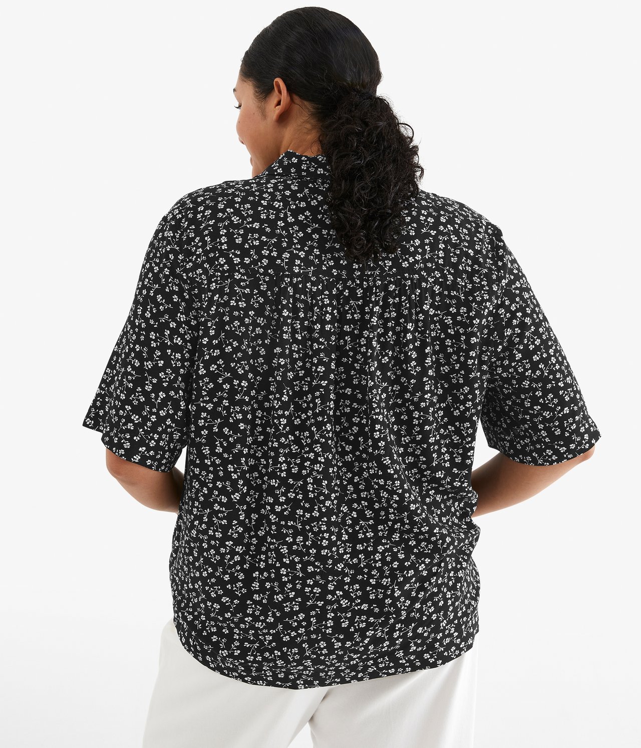 Mønstret skjorte - Svart - 180cm / Storlek: XL - 4