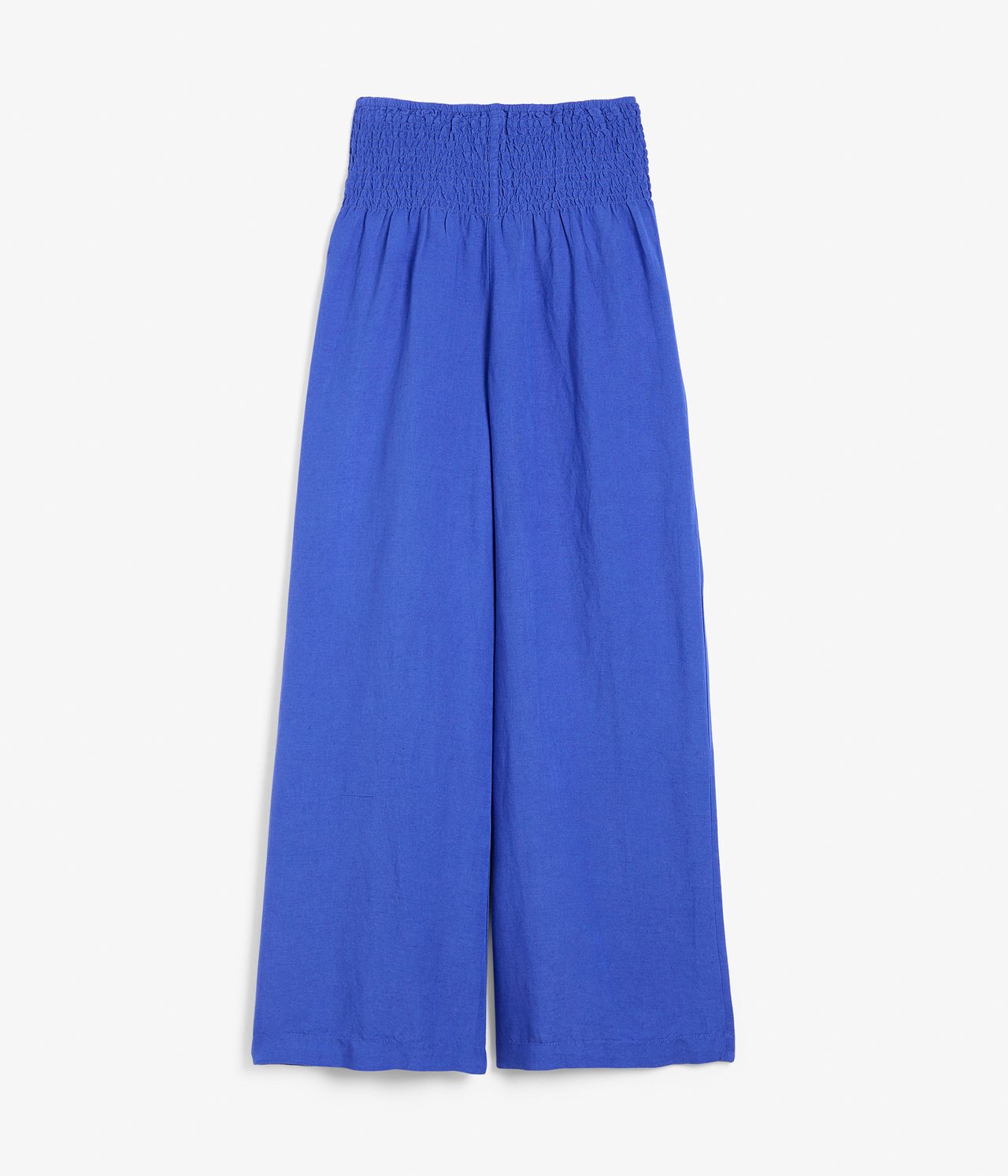 Szerokie spodnie z mieszanki lnu - Niebieski - 5