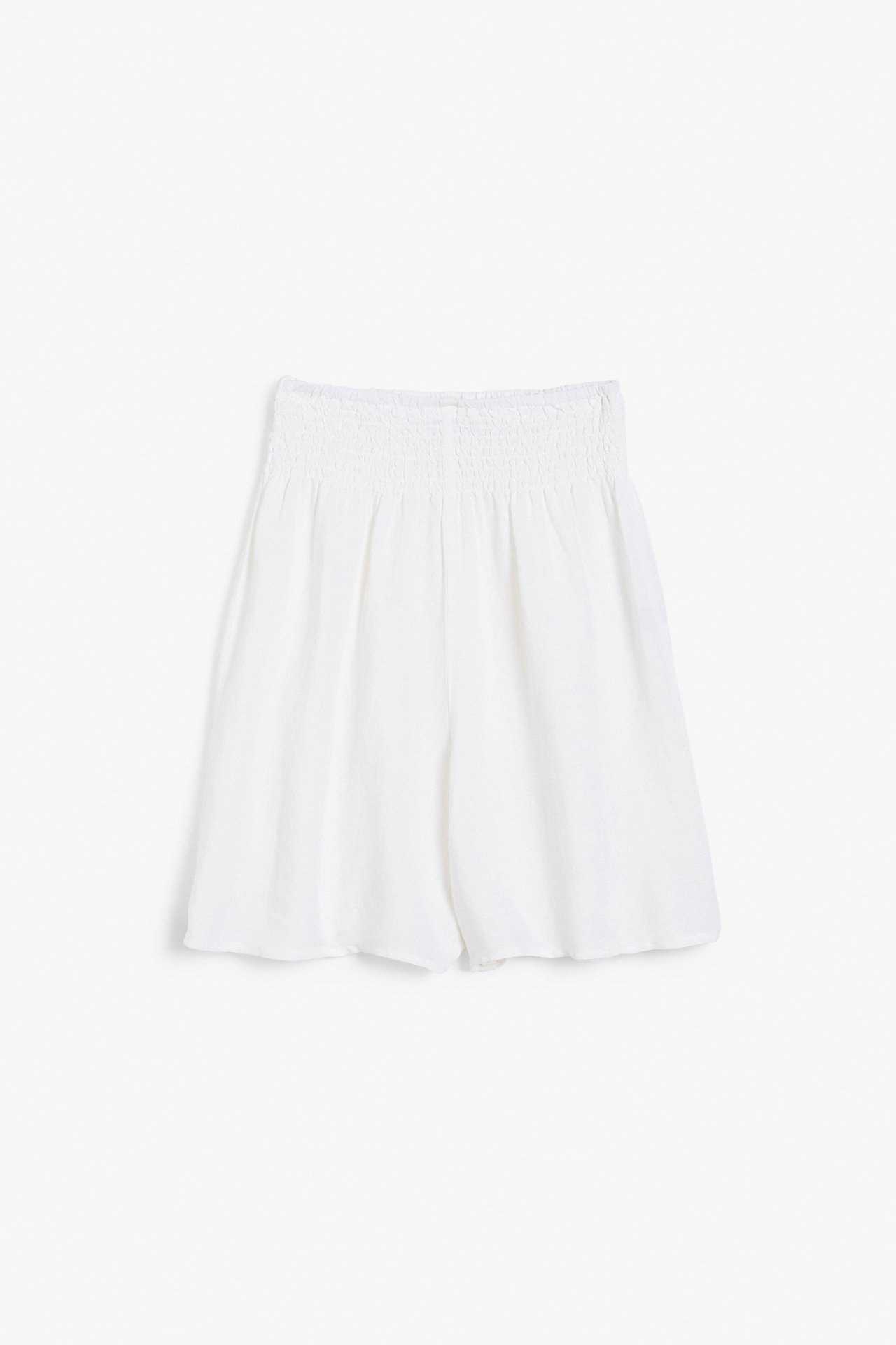 Shorts i linblanding - Hvit - 5