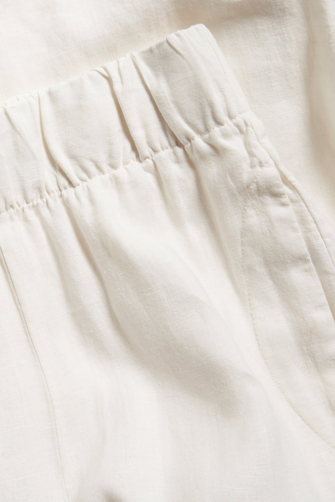 Spodnie lniane - Biały - 5
