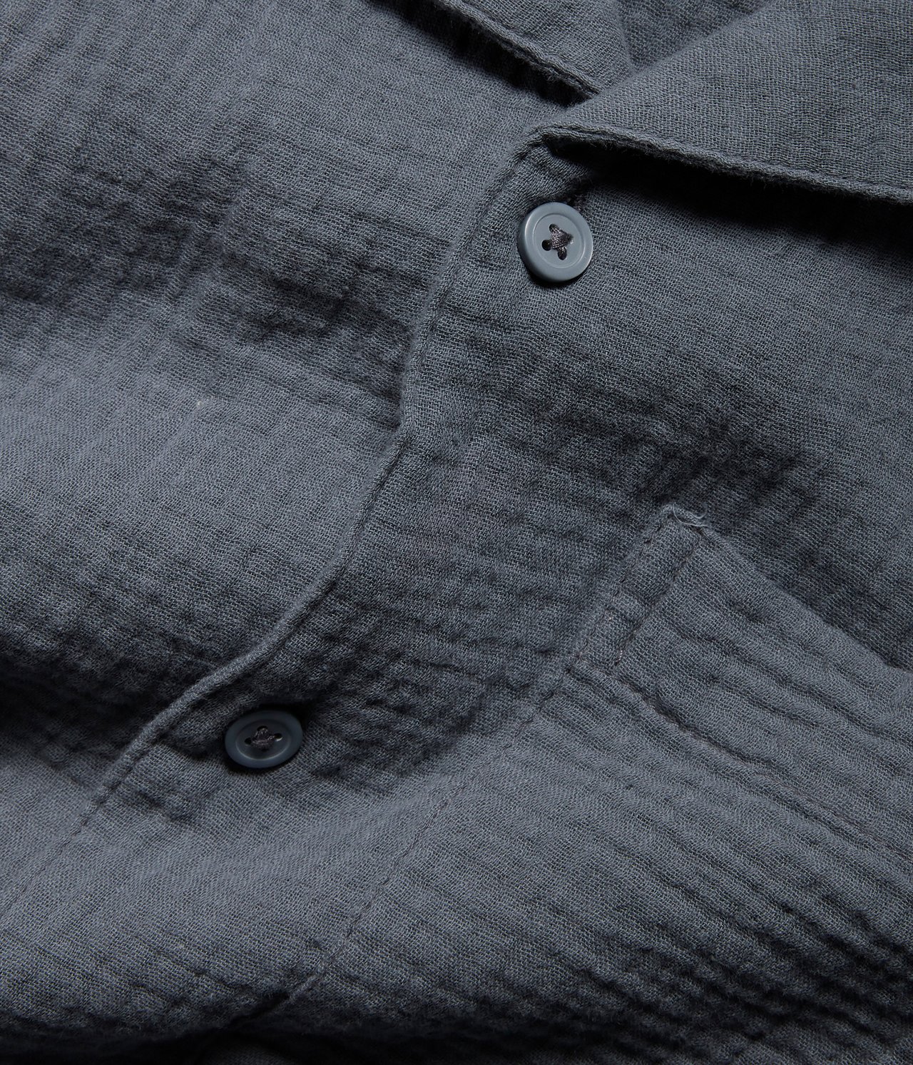 Skjorte i rynkete bomull - Mørkegrå - 5