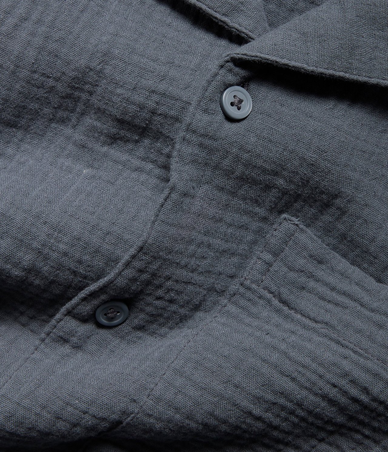 Skjorte i rynkete bomull Mørkegrå - null - 5