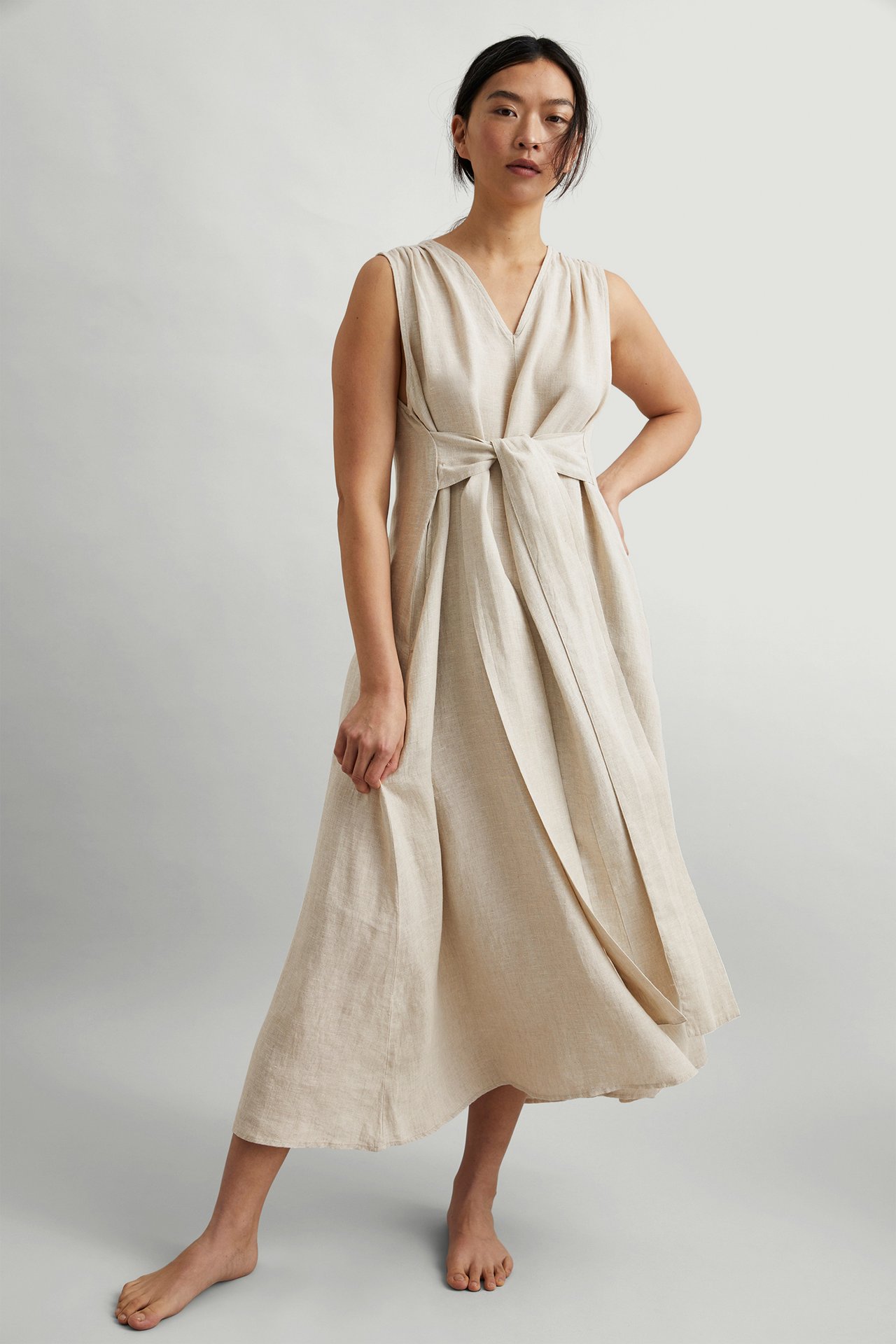 Pellavamekko - Beige - 1