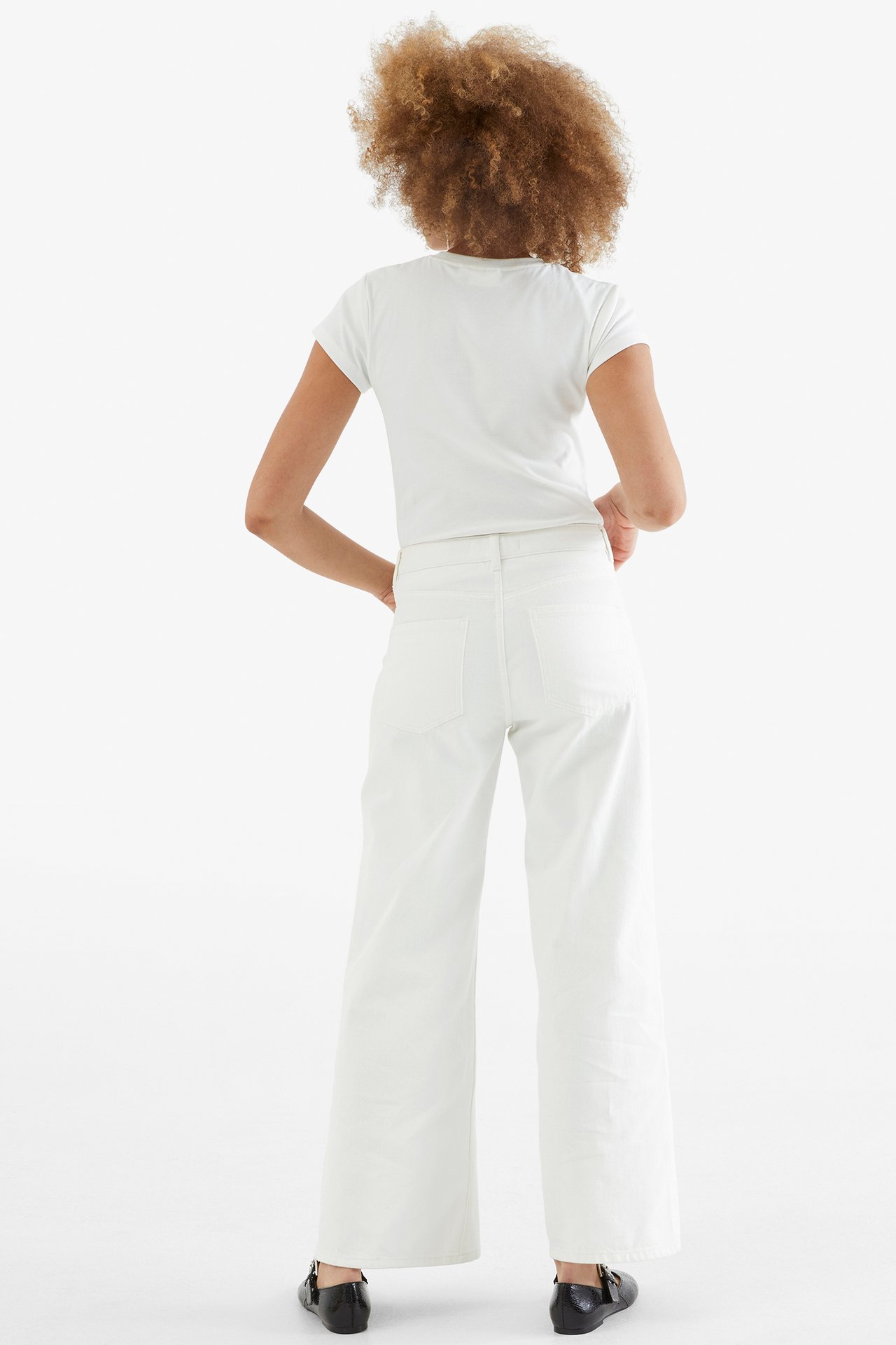 Wide jeans high waist - Offwhite - 4