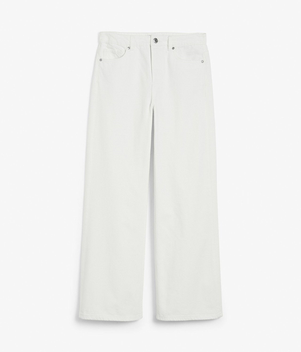 Wide jeans High waist Luonnonvalkoinen - null - 2