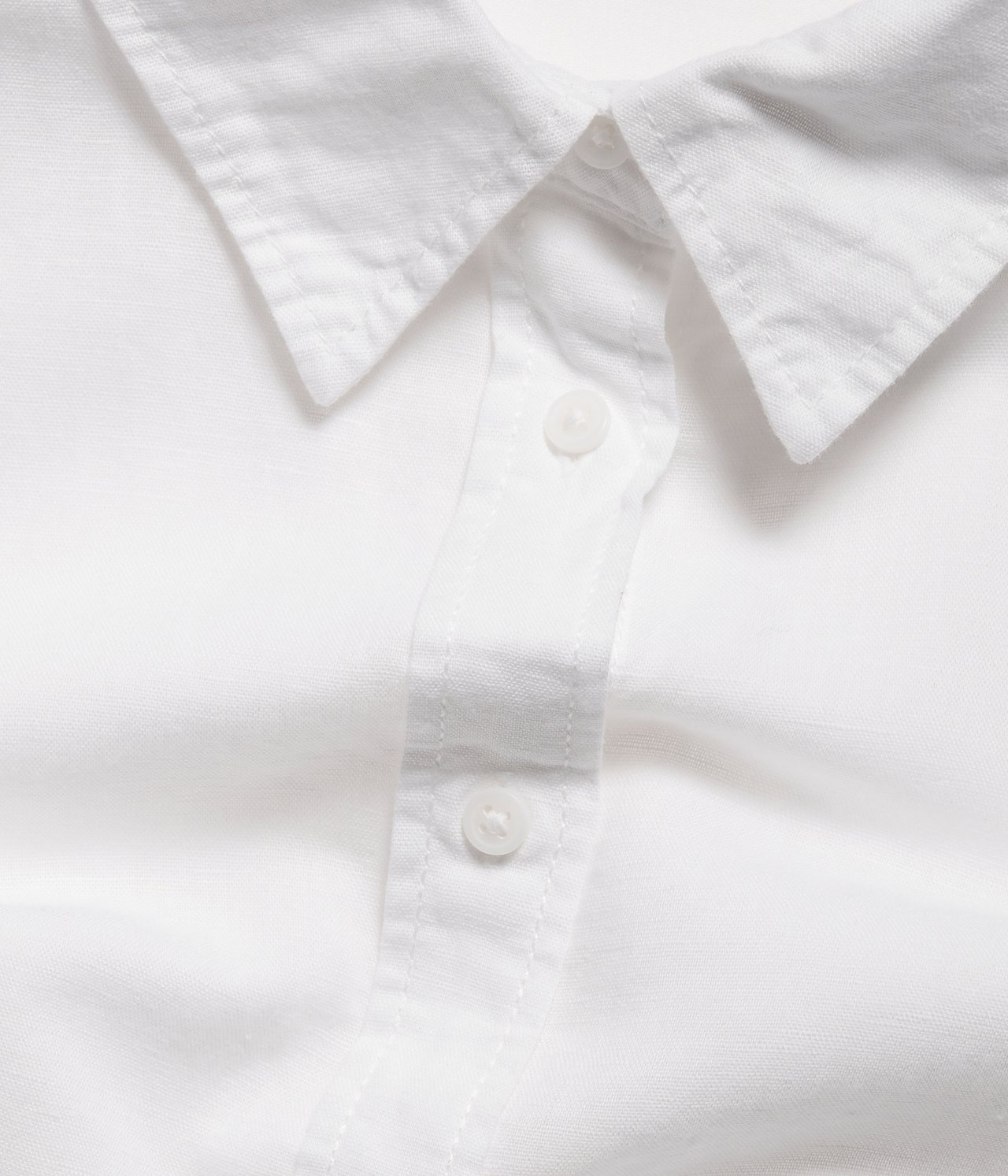 Skjorte i linblanding - Hvit - 5