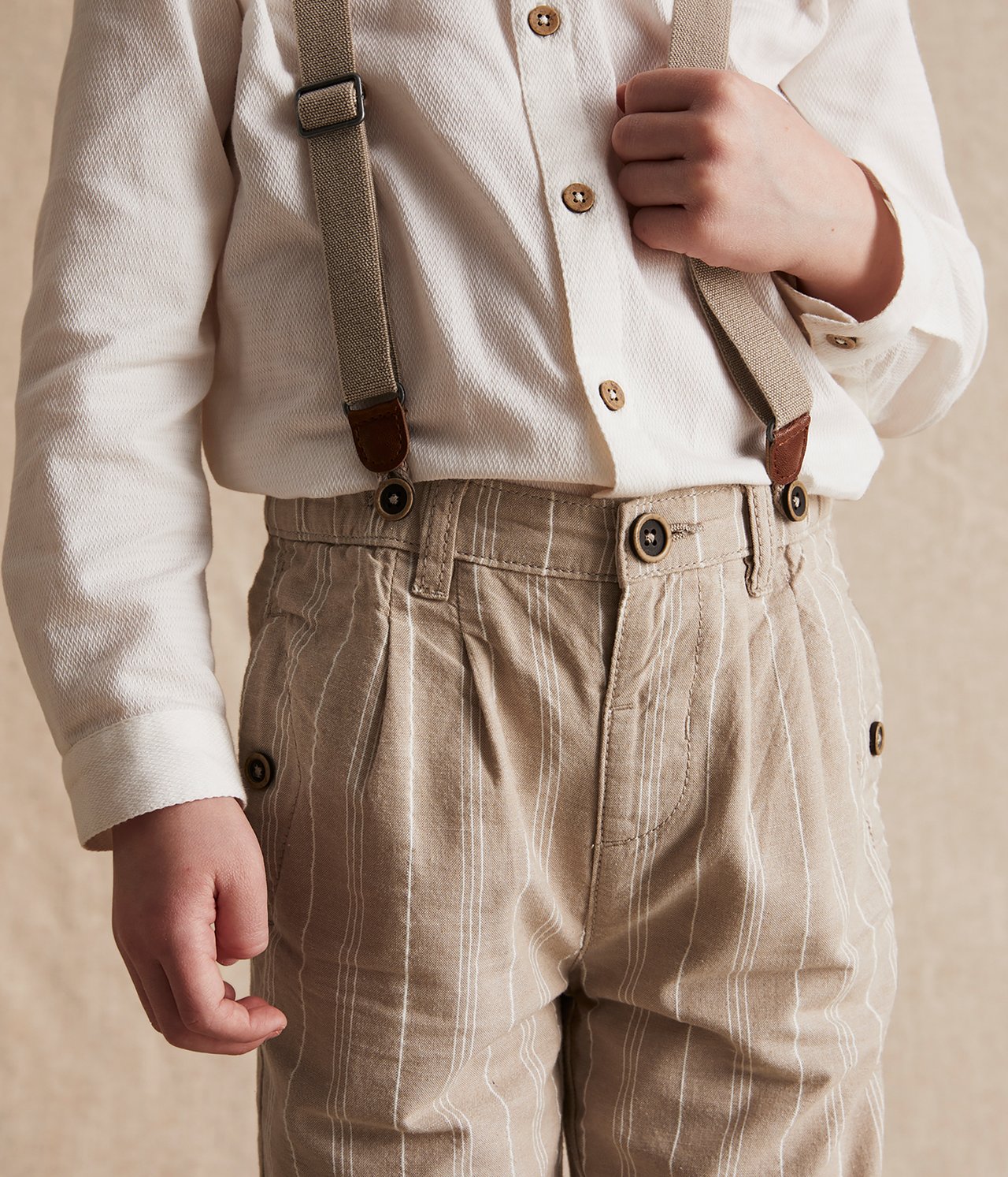 Henkselihousut - Beige - 4