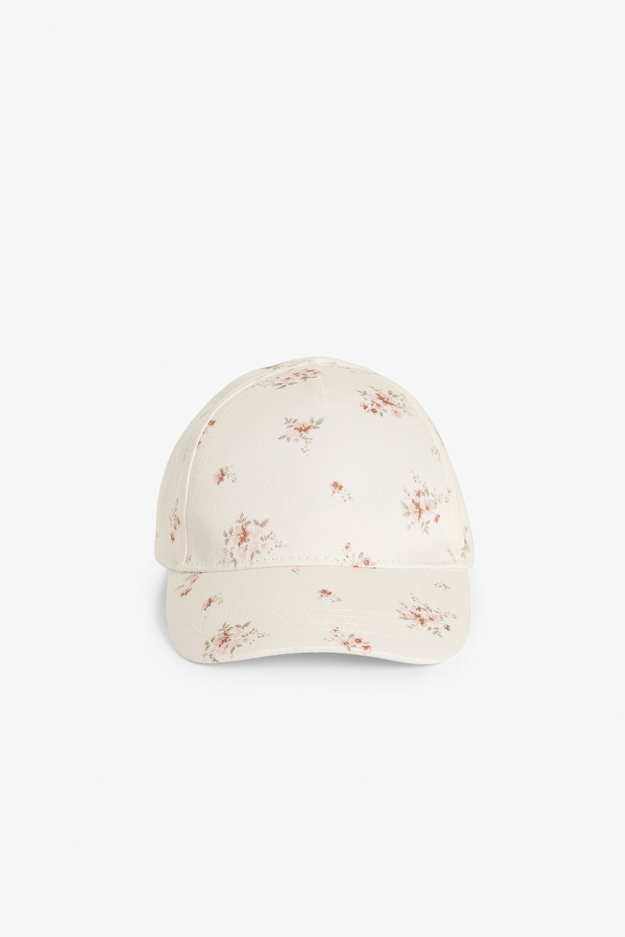 Blommig keps med rosett - Offwhite - 2