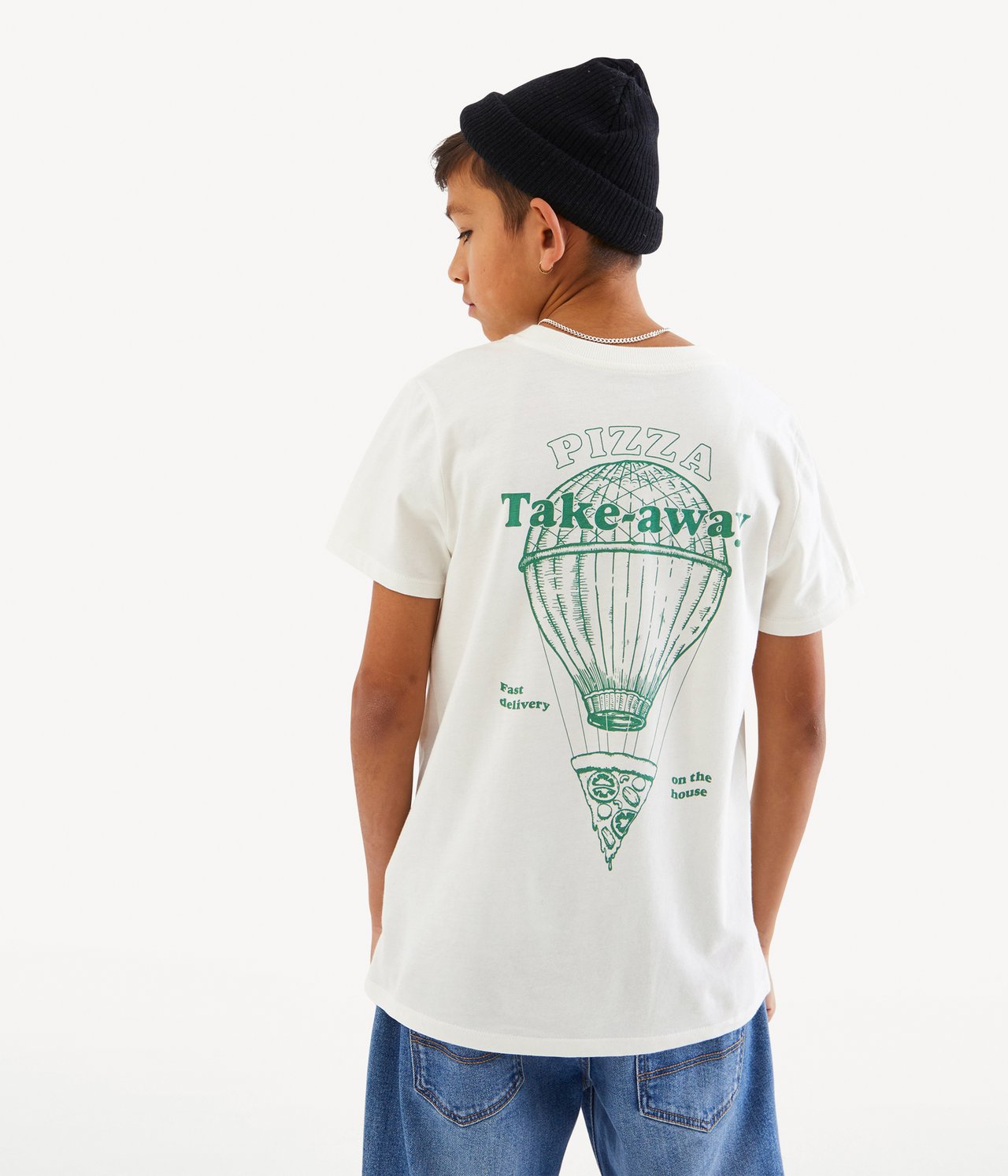 T-shirt med tryck - Luonnonvalkoinen - 5