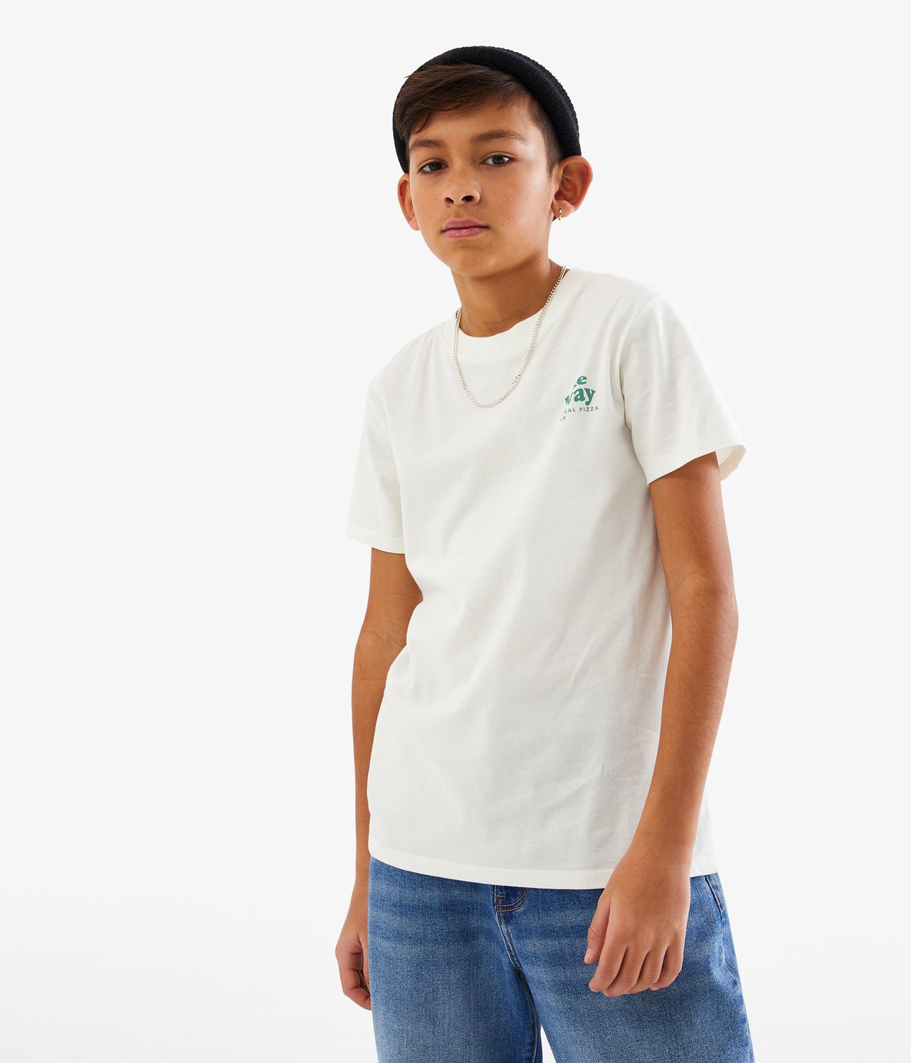 T-shirt med tryck - Luonnonvalkoinen - 3