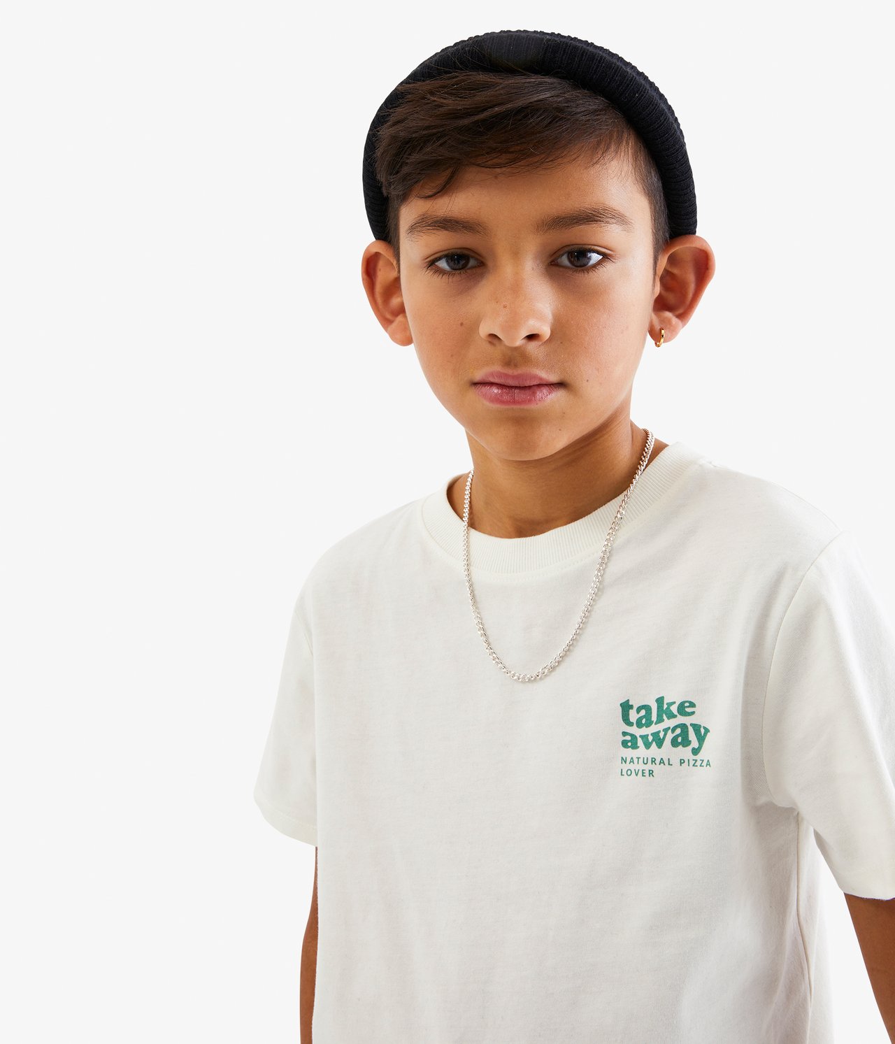 T-shirt med tryck - Luonnonvalkoinen - 4