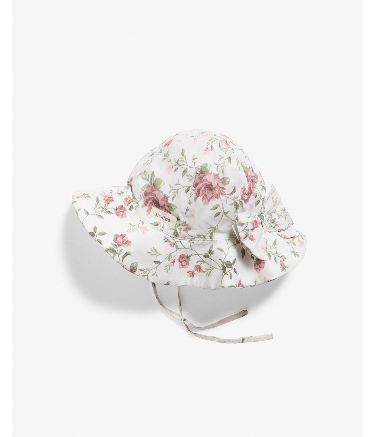 Kapelusz przeciwsłoneczny w kwiaty - Offwhite - 1