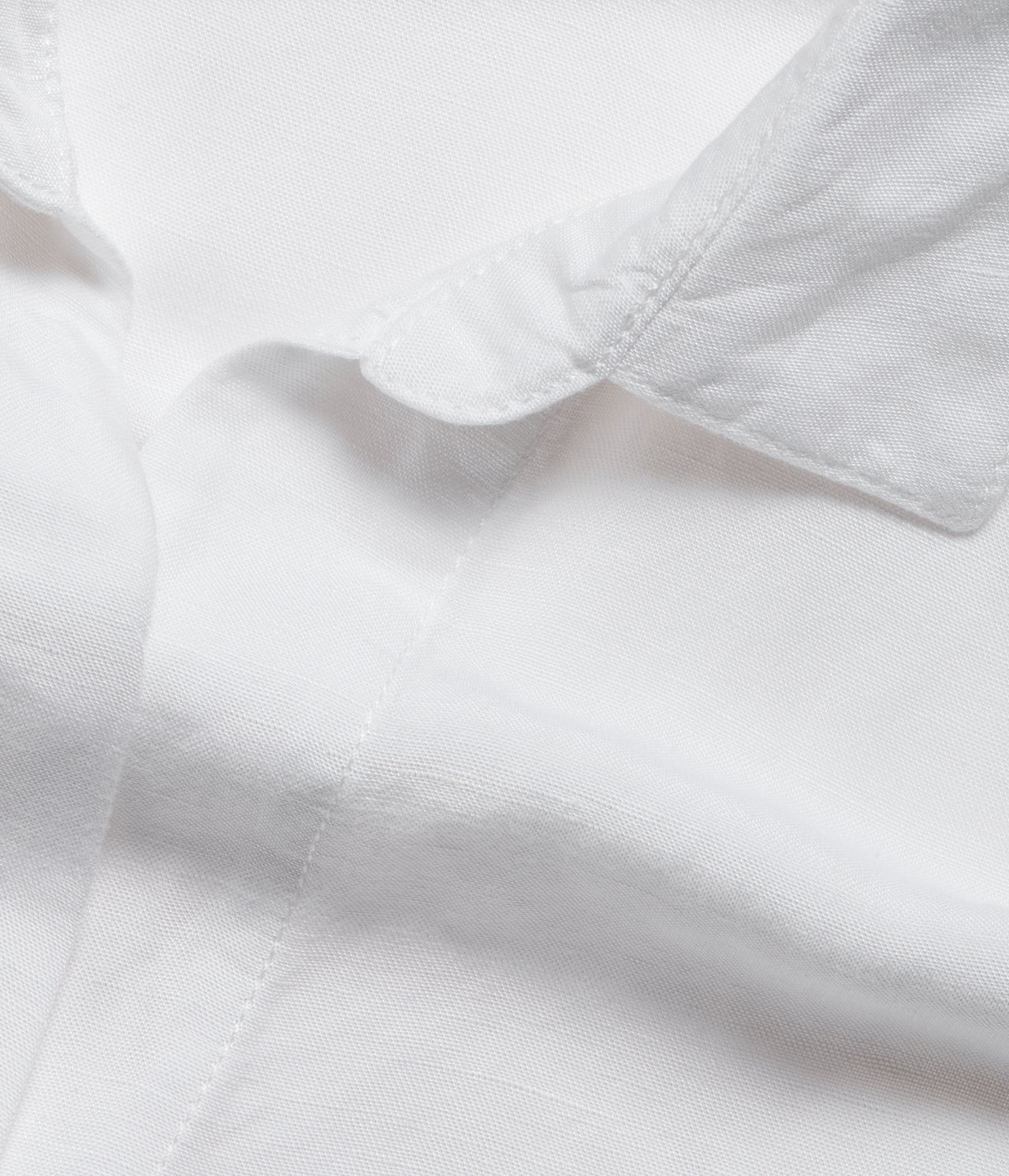 Pellavasekoitetta oleva paitapusero - Valkoinen - 5