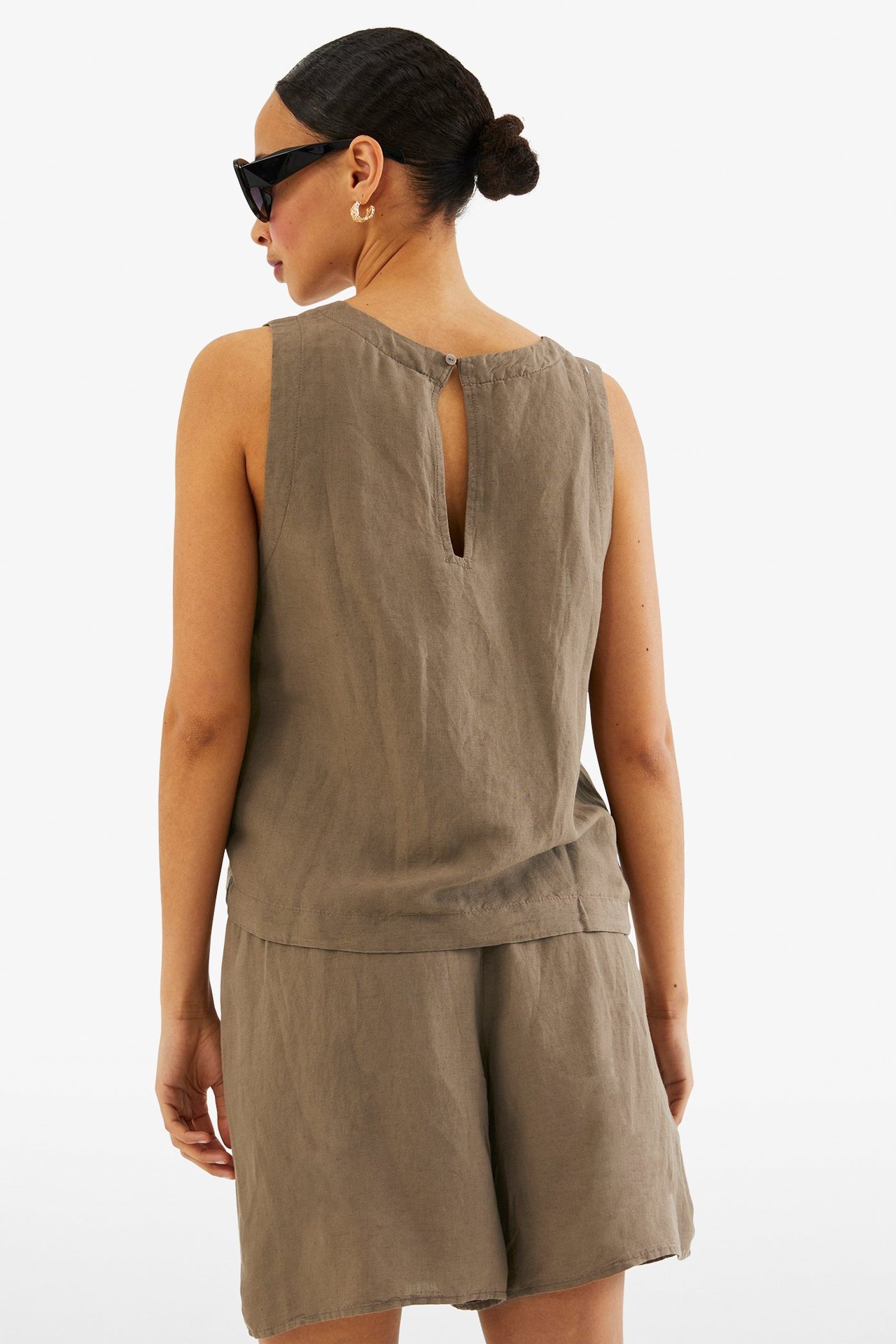 Topp i linblanding - Brun - 5