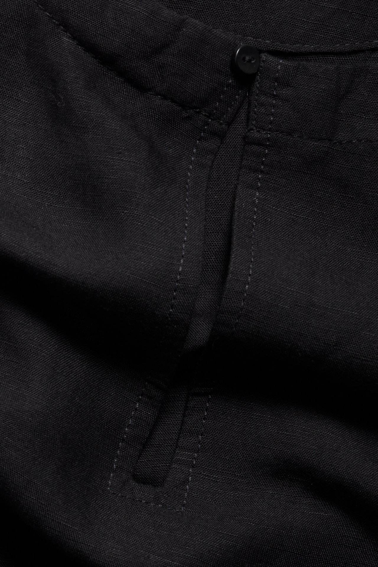 Pellavasekoitetta oleva paita Musta - null - 8