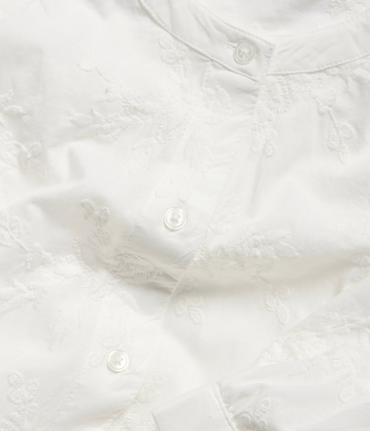 Bluzka z haftem - Offwhite - 4