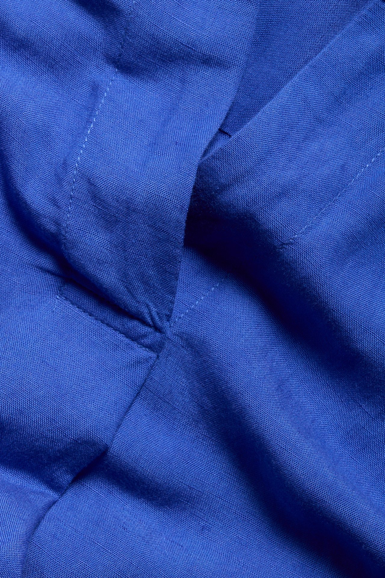 Pellavasekoitetta oleva mekko - Sininen - 4