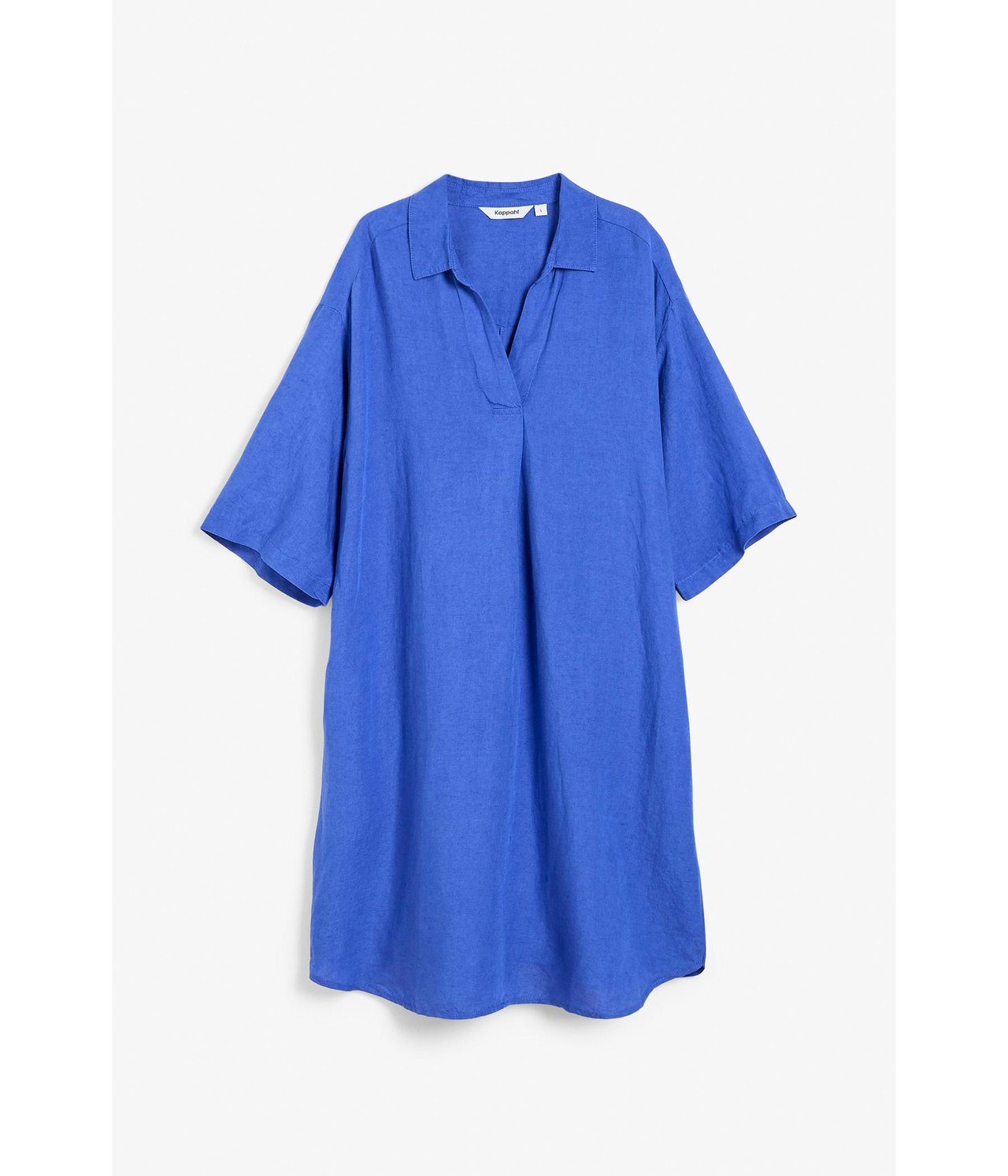 Pellavasekoitetta oleva mekko Sininen - null - 5