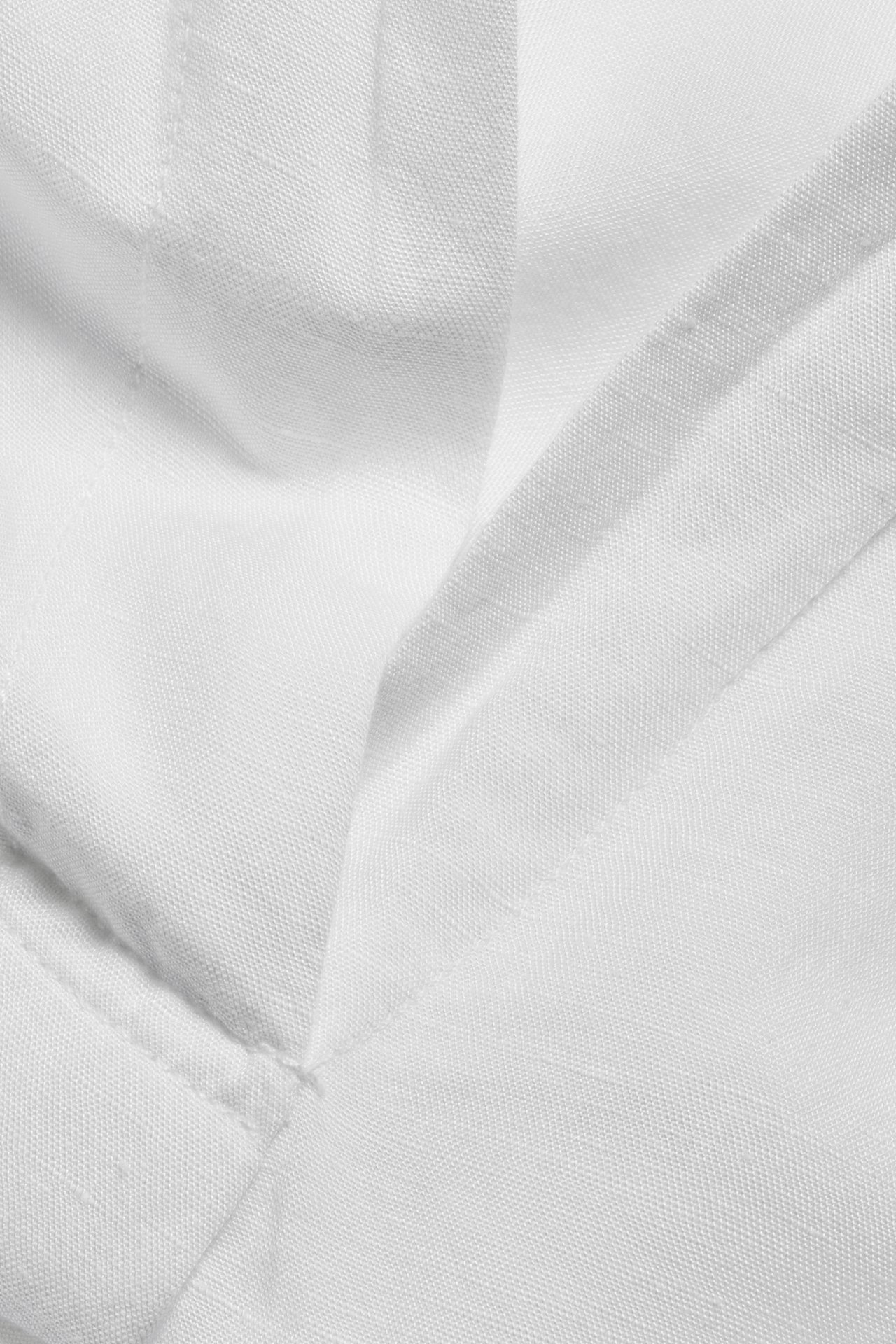 Pellavasekoitetta oleva mekko - Valkoinen - 5