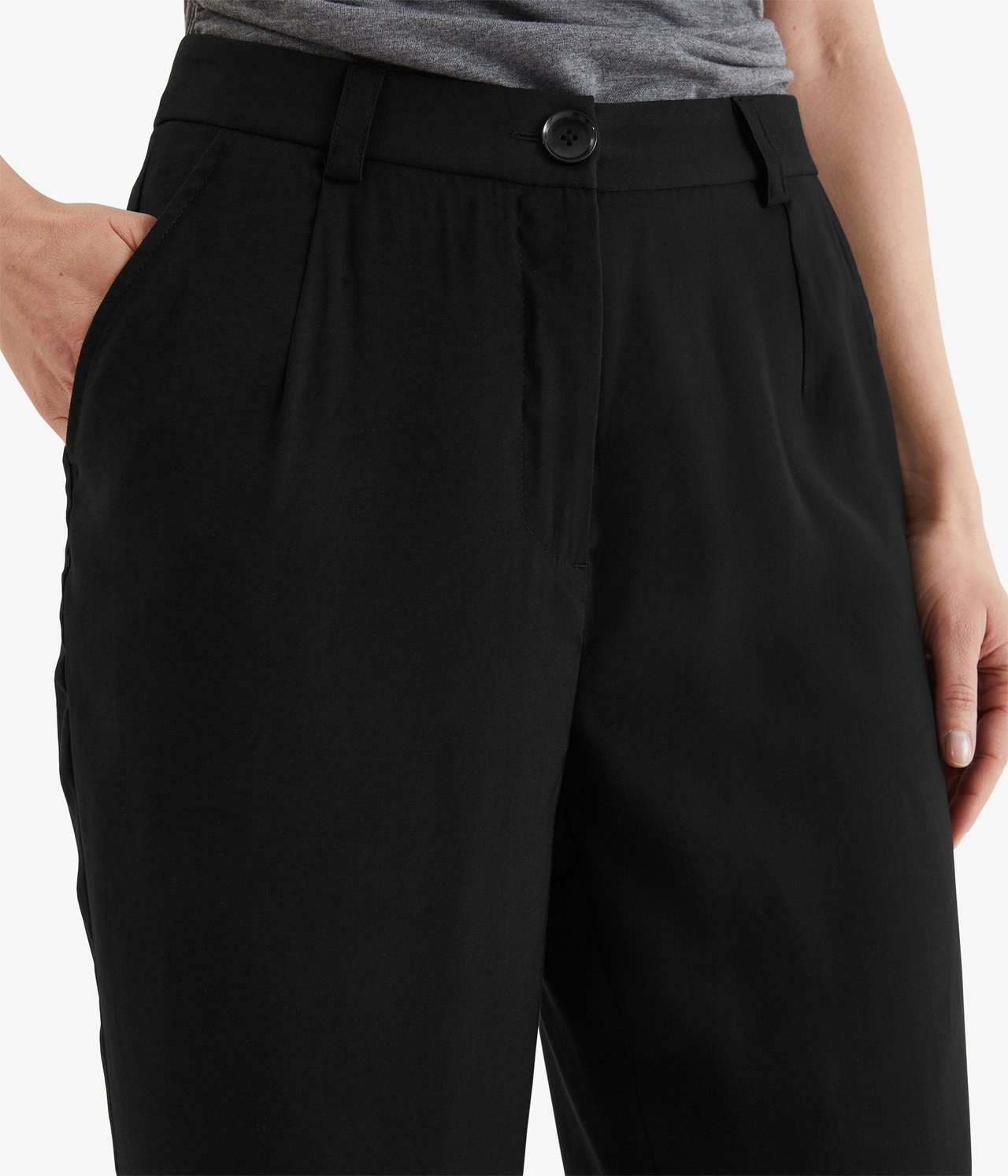 Dressad byxa - Svart - 3
