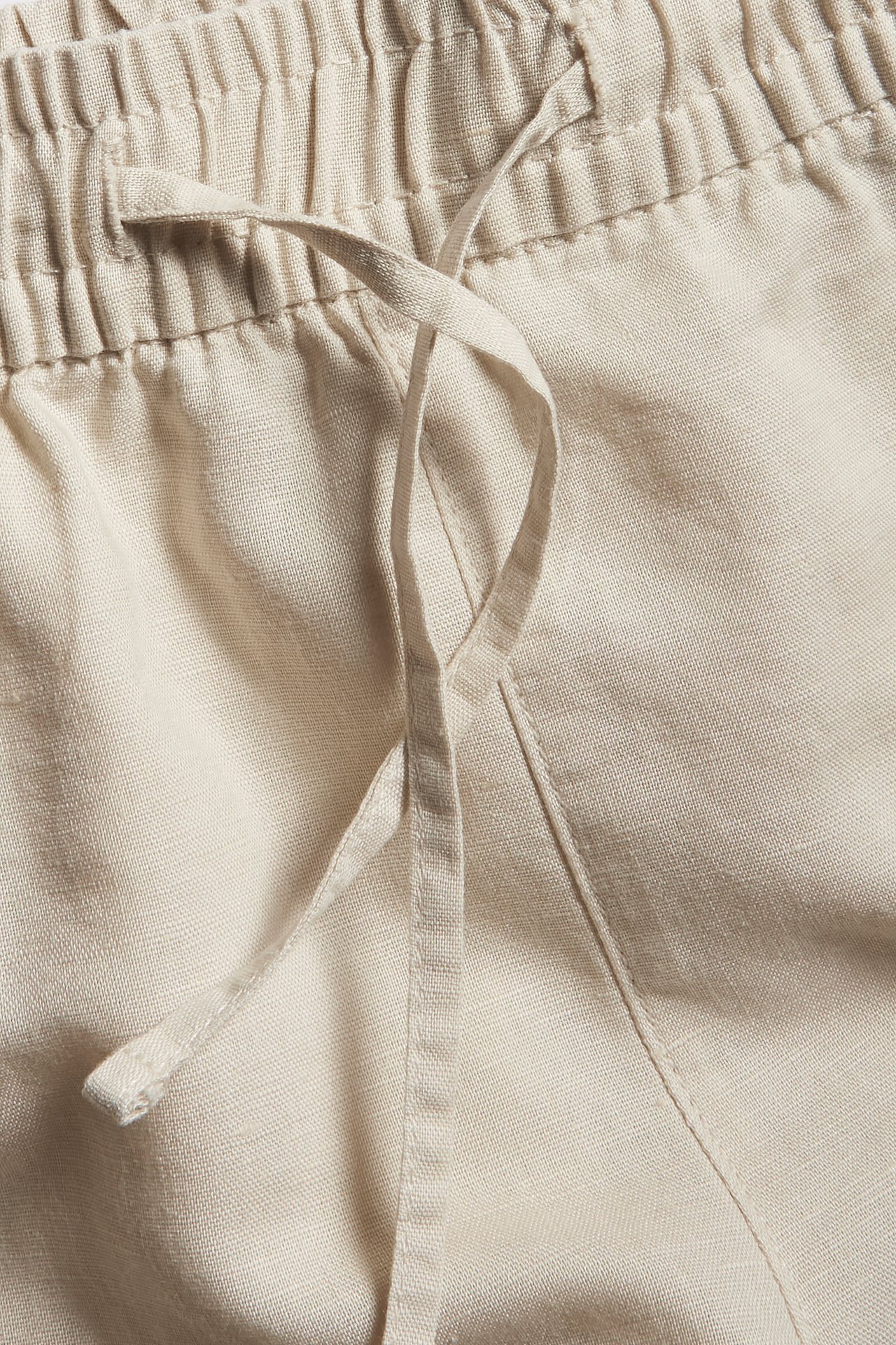 Pellavasekoitetta olevat shortsit - Beige - 5