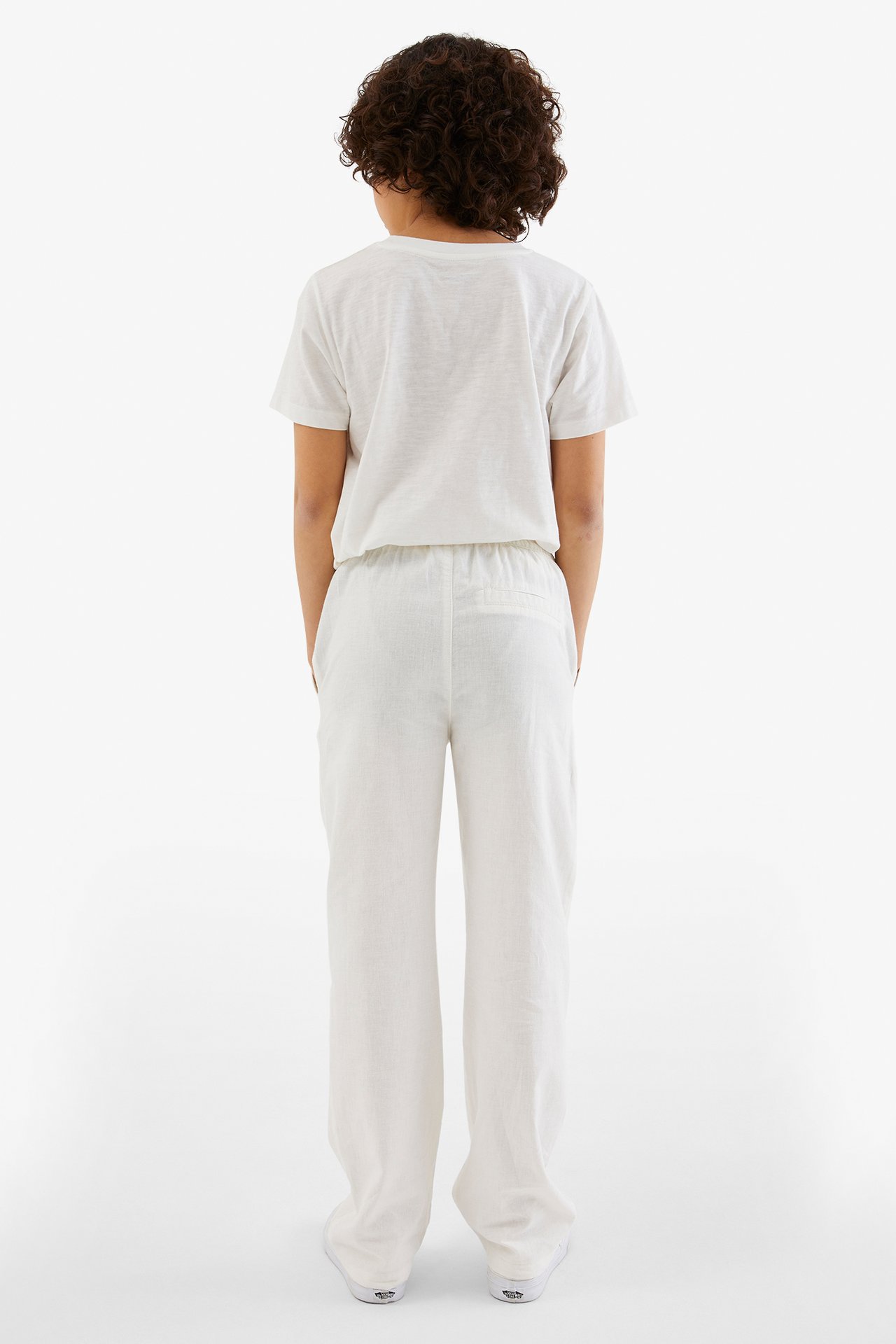 Byxor i linnemix - Offwhite - 6