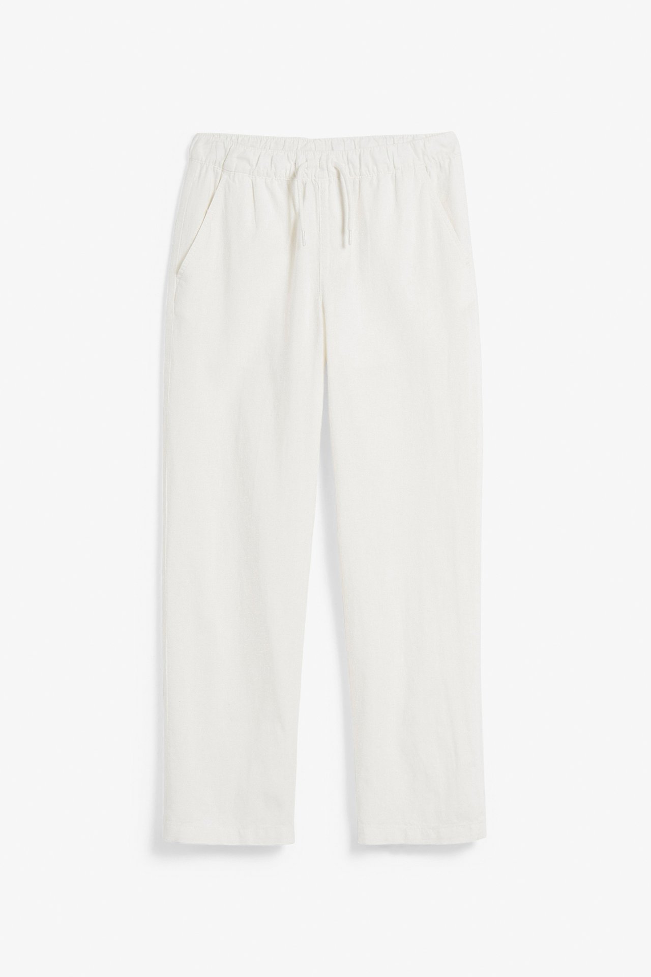 Byxor i linnemix - Offwhite - 8